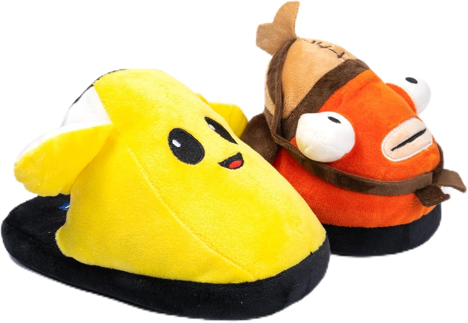Ground Up Fortnite Kids Youth 3D Scuff Slippers Plush House Shoes Slip On Indoor Cozy Character Gaming Slippers Comfort Footwear for Boys and Girls