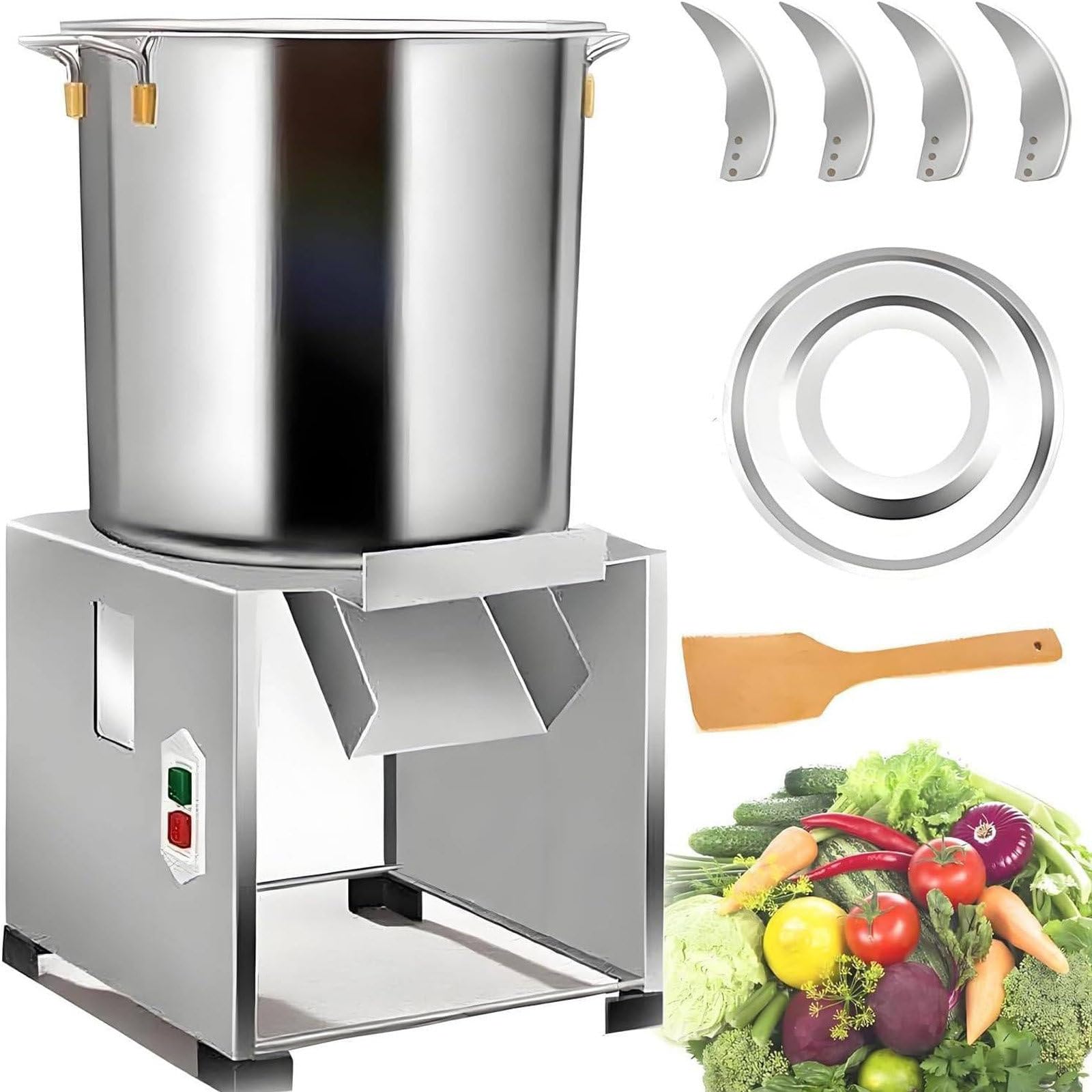 XueFulxion 1800W Compact Farm & Kitchen Chopper Grinder Machine - All-in-One Stainless Steel Appliance for Preparing Bird Seed Mixes,Processing Homegrown Produce & Making Feed