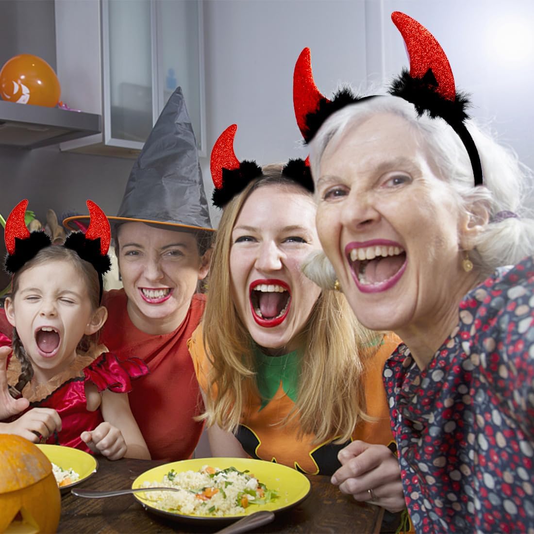 Tuzuaol Devil Horns Headband for Halloween Fancy Dress Cosplay - Red Ears Costume Accessory for Women Girls - Image 7