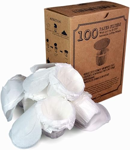 Miniatura 7 de canFly Filtro de papel desechable K-CUP con tapa para filtros Keurig de una sola taza compatible con Ekobrew, EZ-Cup y otros filtros reutilizables