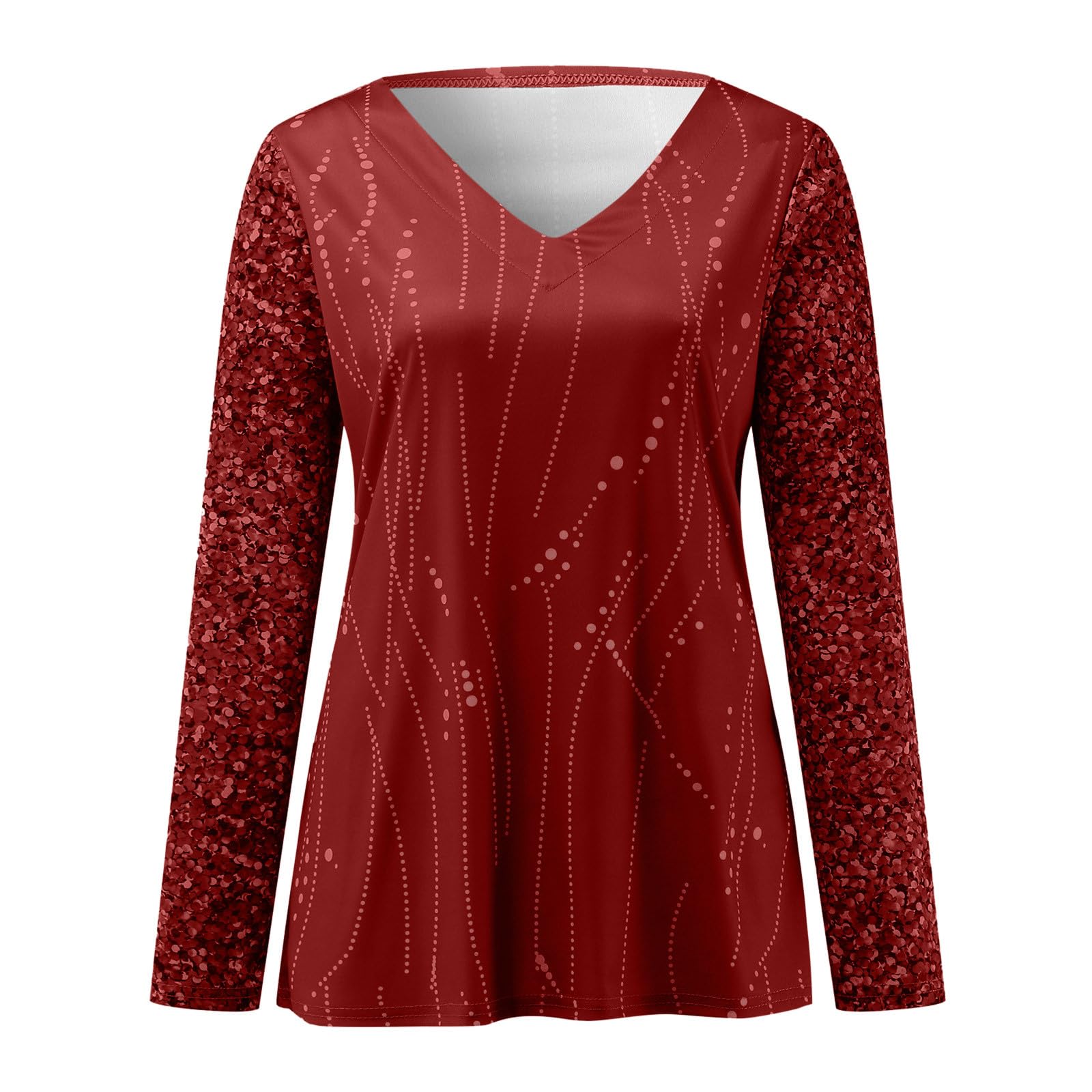 Damen Festliche Blusen Weiß Elegant Sexy Silvester Outfit Pailletten Oberteil Modern Casual mit Glitzer Glitzer Shirt Glitzer Oberteile Große Größen Langarm Tunika Festliche Blusen