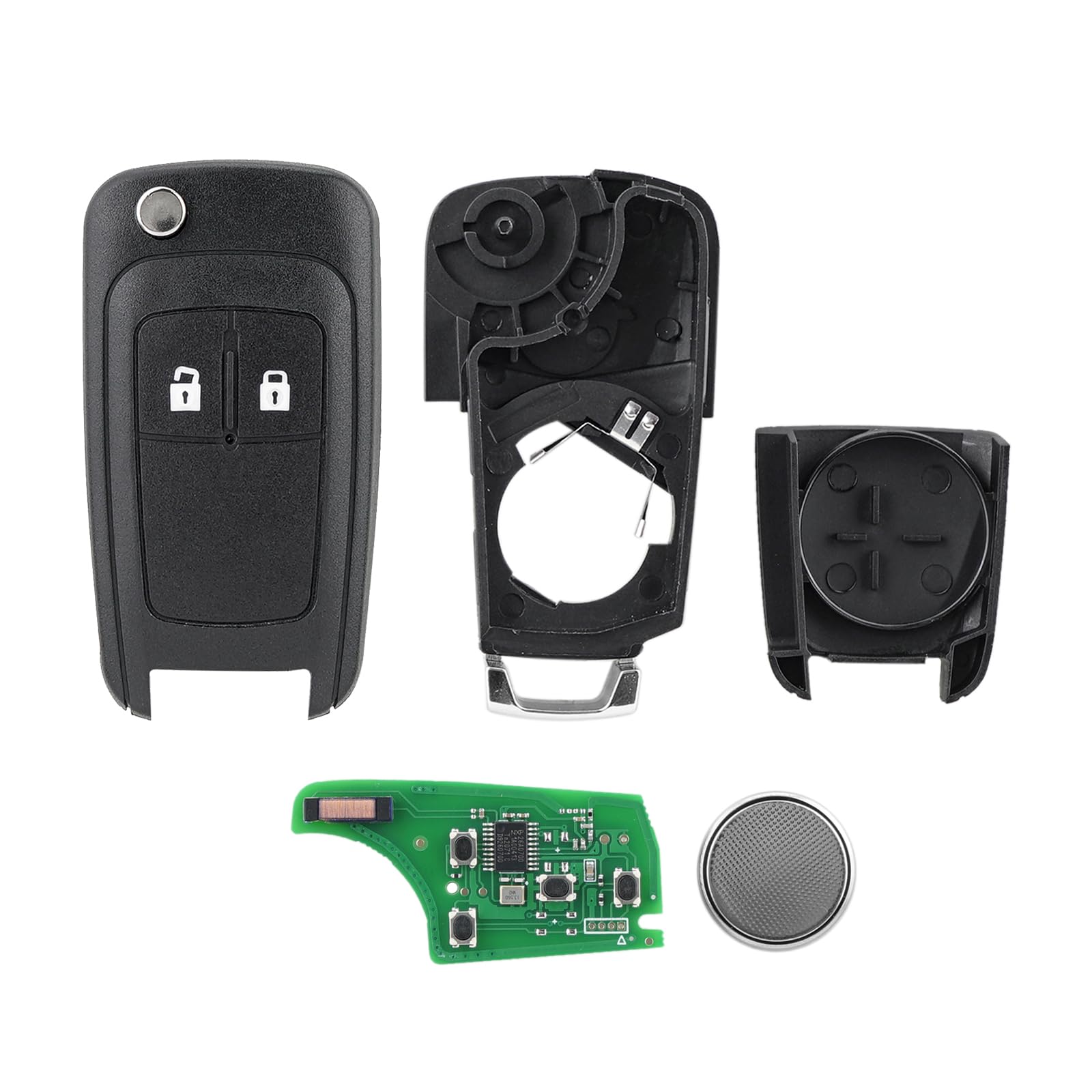 Telecomando FOB a 2 Pulsanti per Vauxhall Opel Astra Vectra Zafira 433