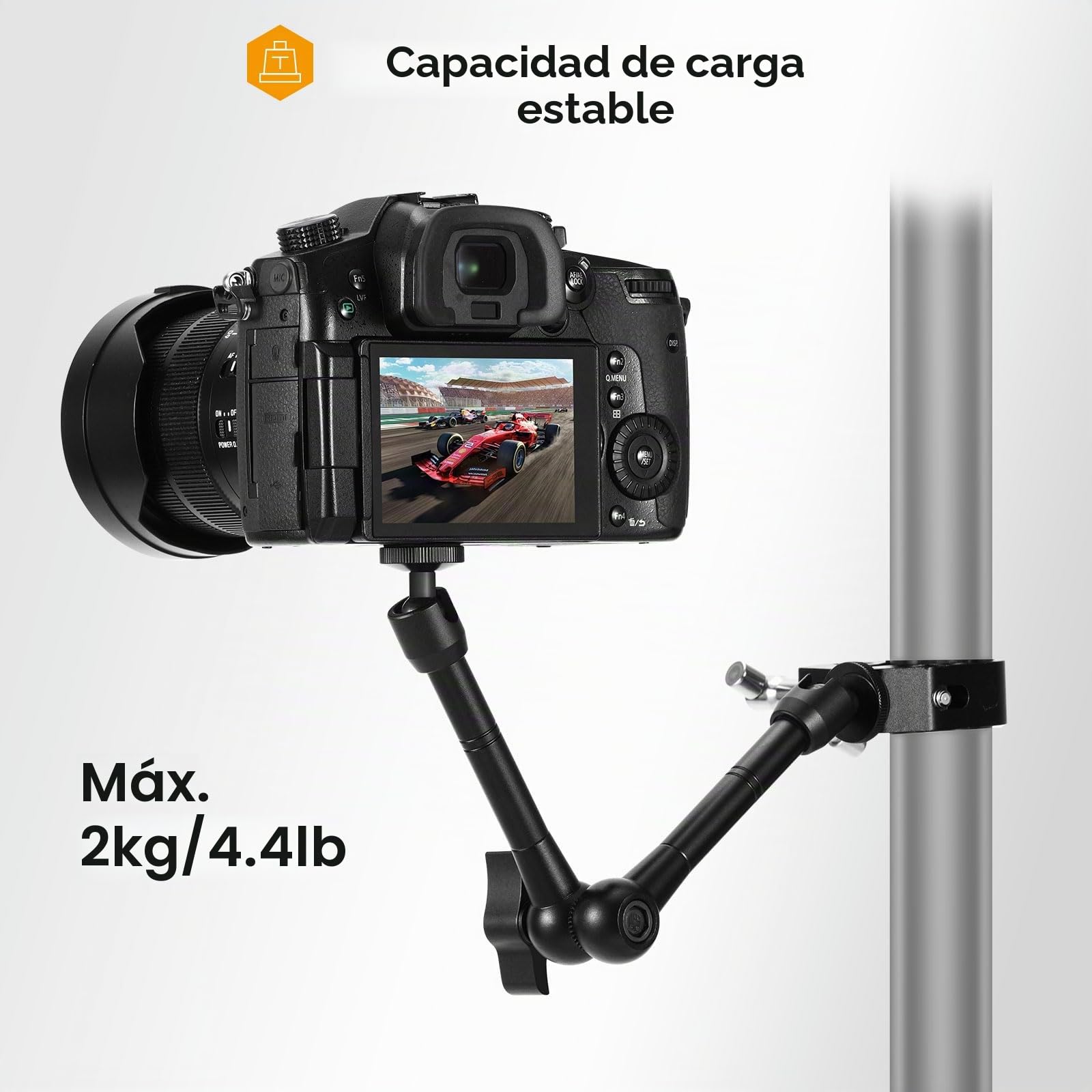 TARION Brazo mágico con súper abrazadera – Soporte de brazo de fricción articulado flexible mejorado de 28 cm y abrazadera de cangrejo ajustable con tornillo de rosca de 1/4 pulgadas 3/8 pulgadas para
