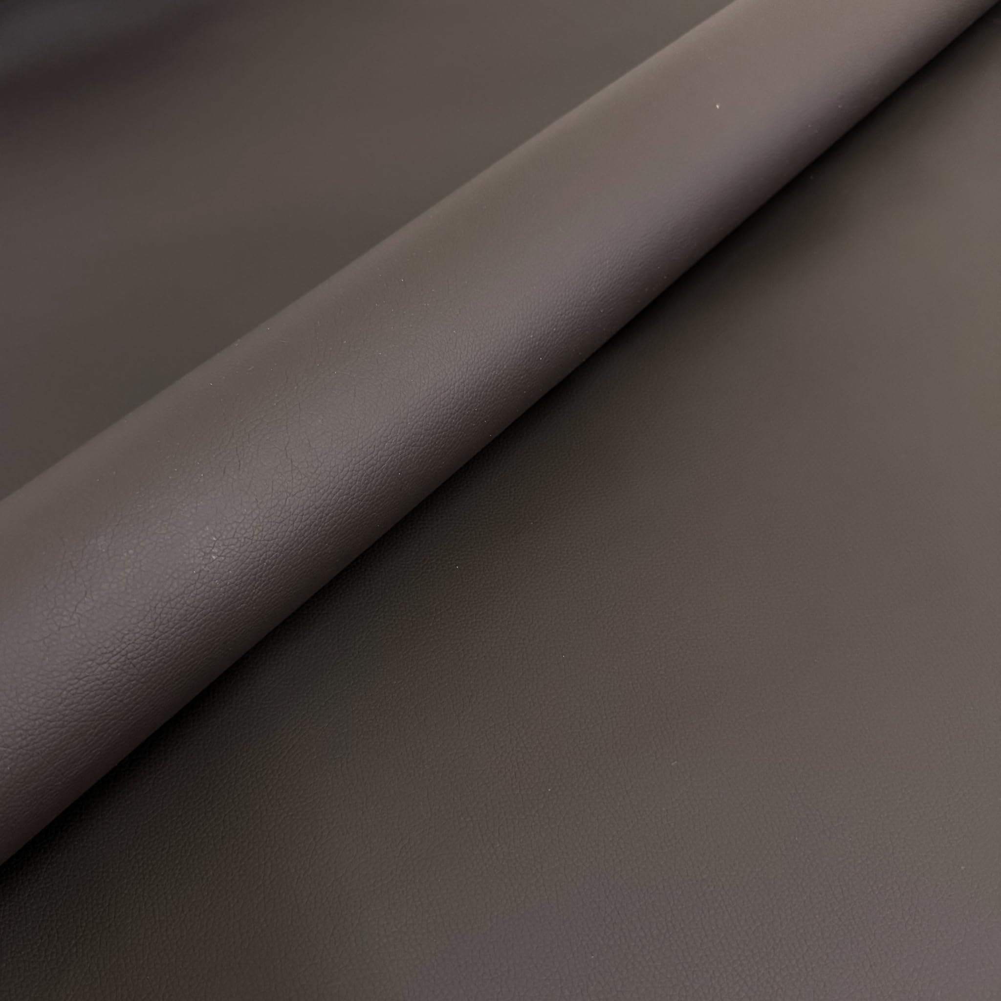 Kunstleder Leder Meterware Lederimitat für Fahrzeuge, Camper, Sofas, Möbel, Stühle, Kleidung, Polster Bezugsstoff Lederoptik Reparatur Lederflicken Geprägt Wasserdicht (Dunkel-Braun, 50cm x 150cm)