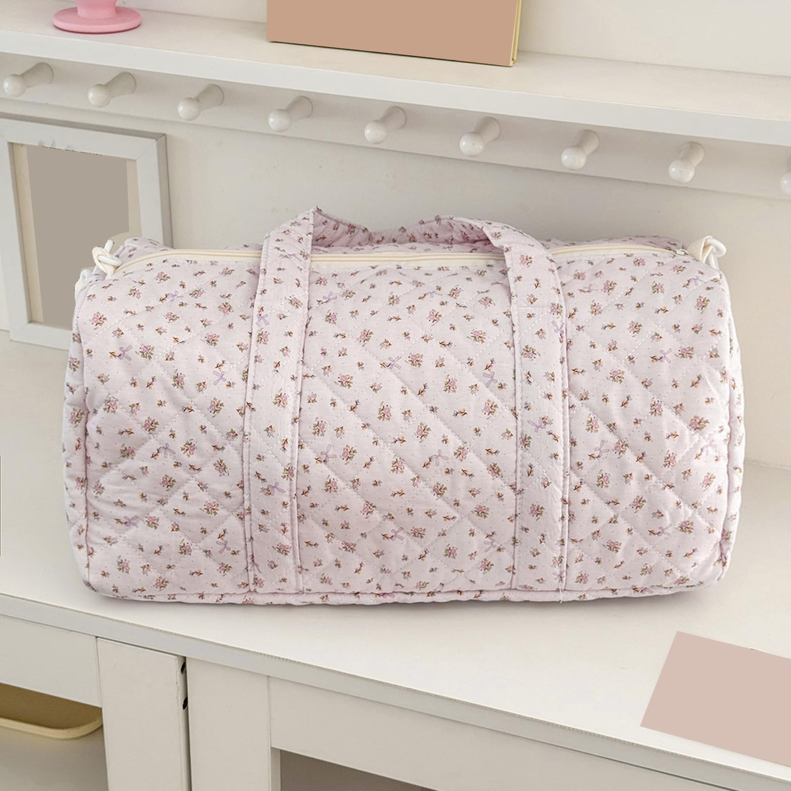 Quilted Floral lekka damska torba podróżna z dużym
