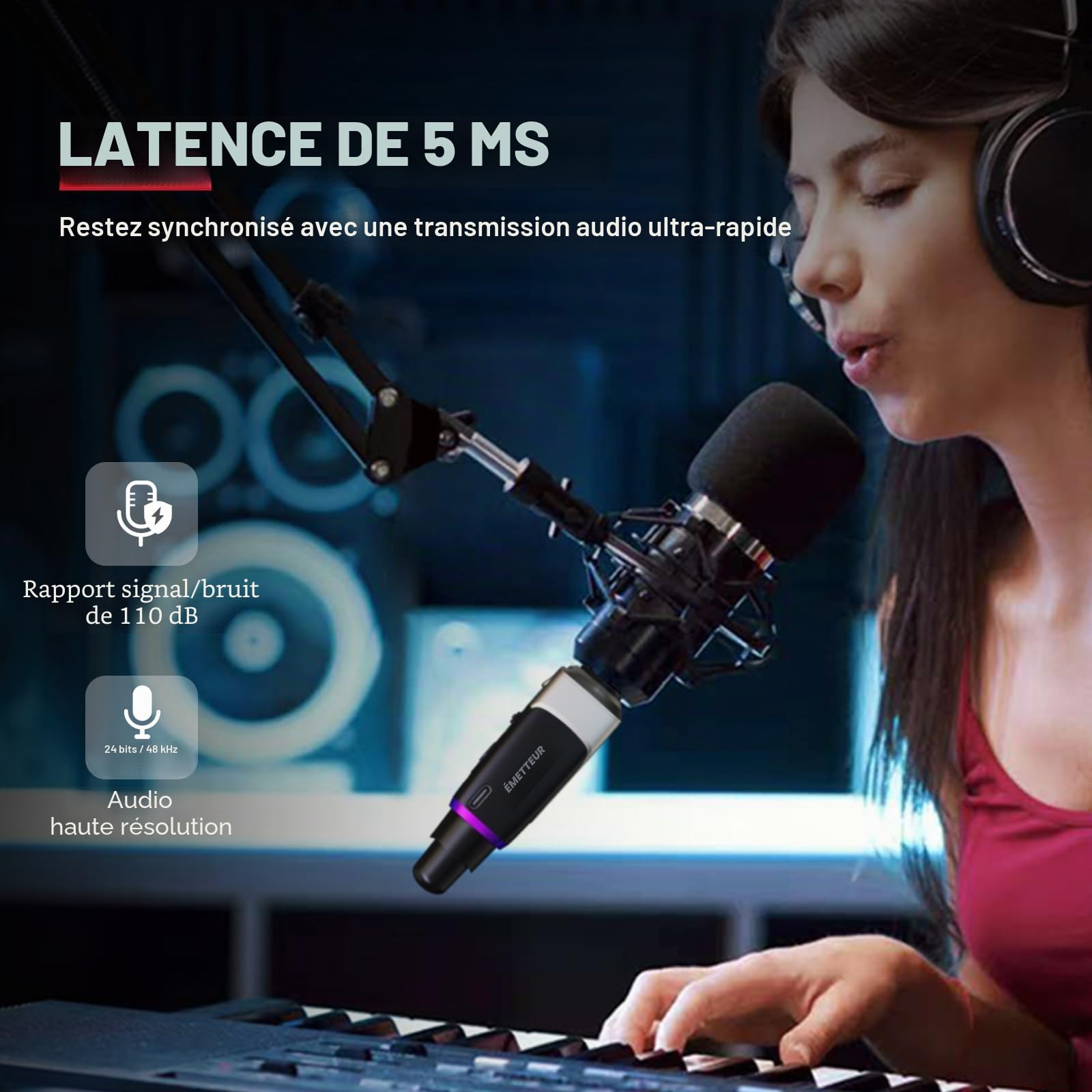 Xvive U35C - Système sans fil Plug-on XLR pour Microphones à Condensateur