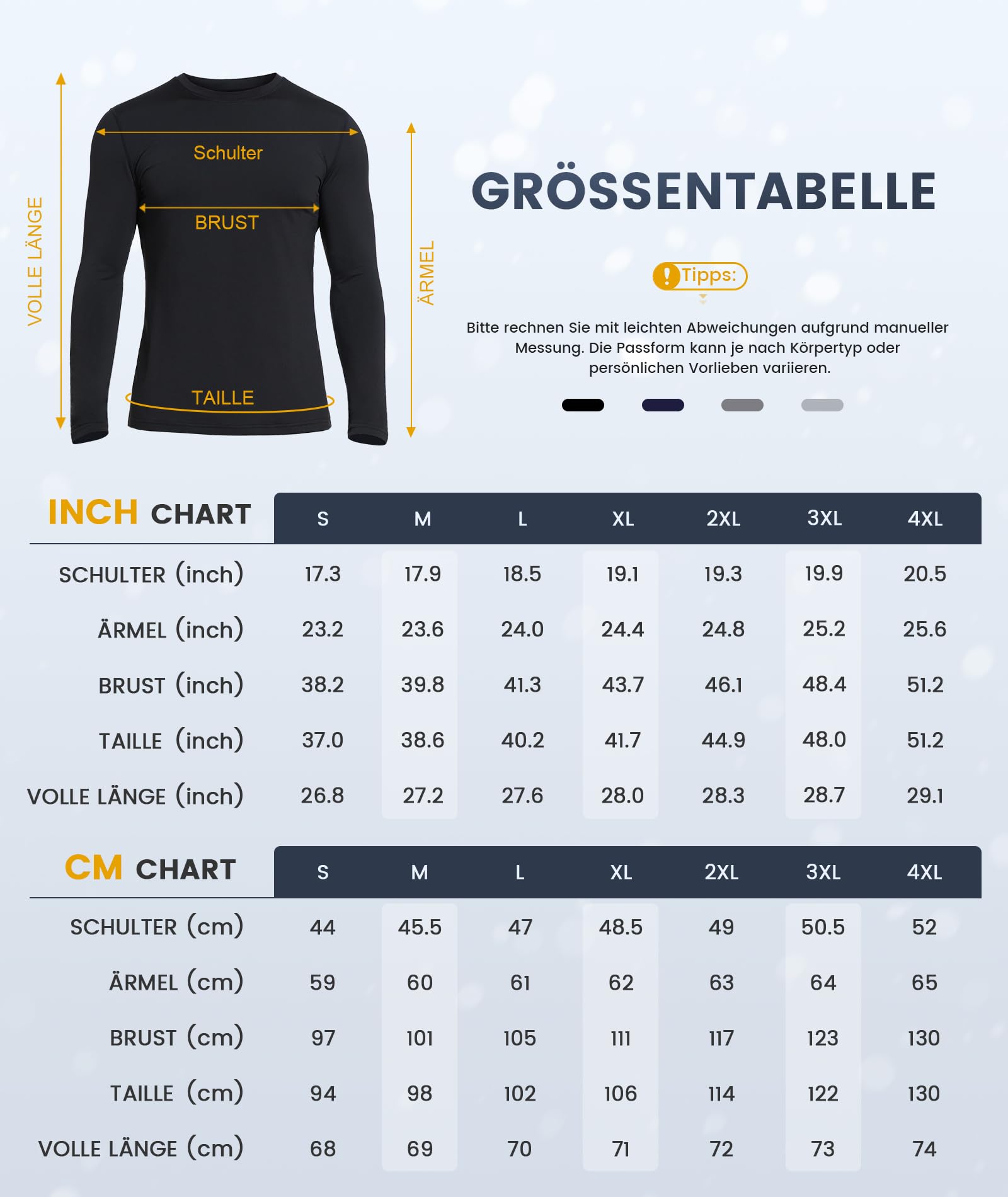 SIHAOHAN - Ropa interior térmica para hombre, forro polar interior, cuello redondo, manga larga, térmica, cálida, transpirable, térmica, ropa interior, ropa interior térmica para hombres