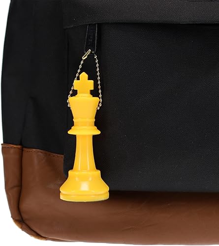 Miniatura 10 de WE Games Juego de llavero a granel, 17 piezas de ajedrez de plástico negro con cadena, llavero, lindos accesorios de llavero, llavero para hombres,