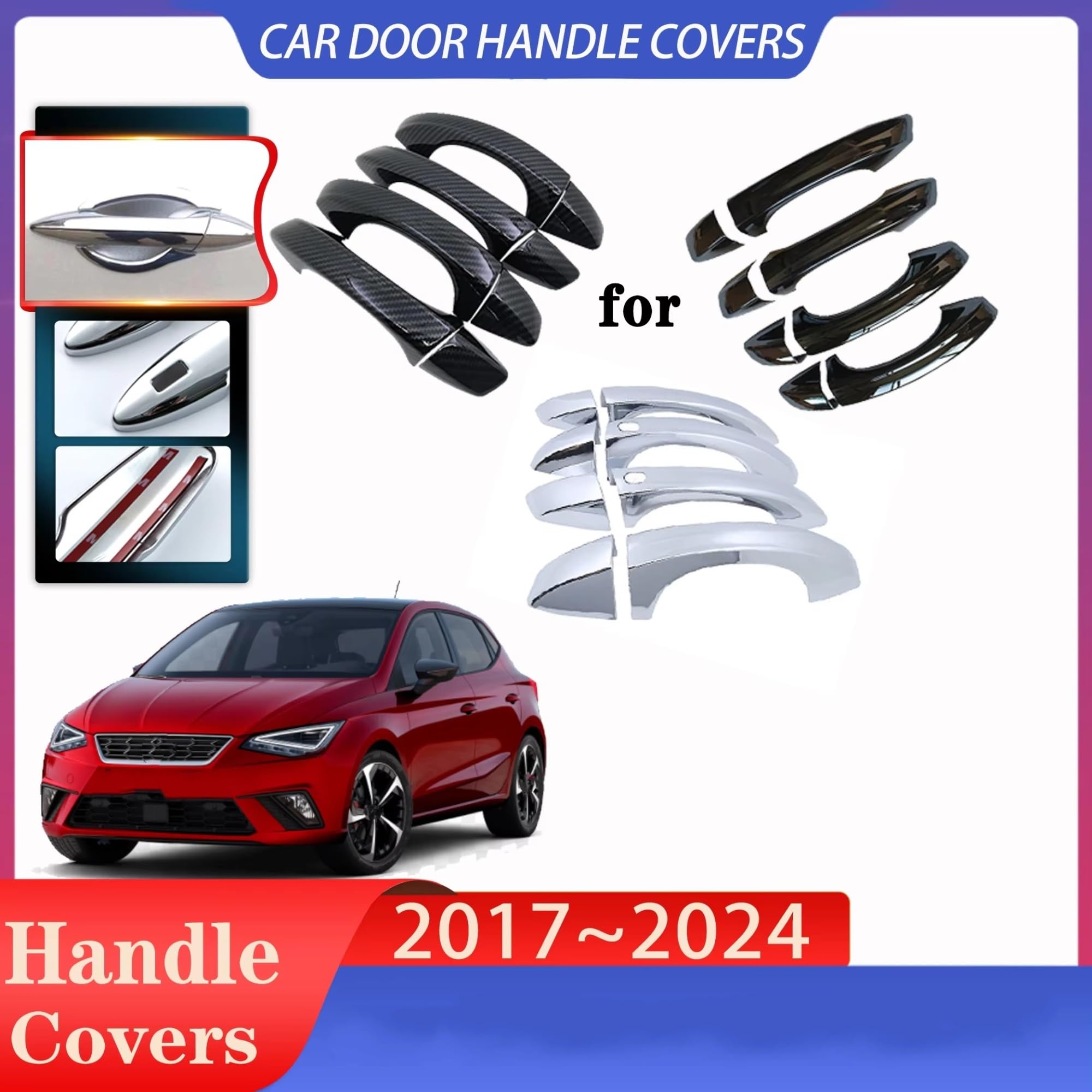 Protections Poignées De Porte Voiture Opel - Garnitures ABS Pour Antara, Corsa, Insignia - Anti-rayures - 11