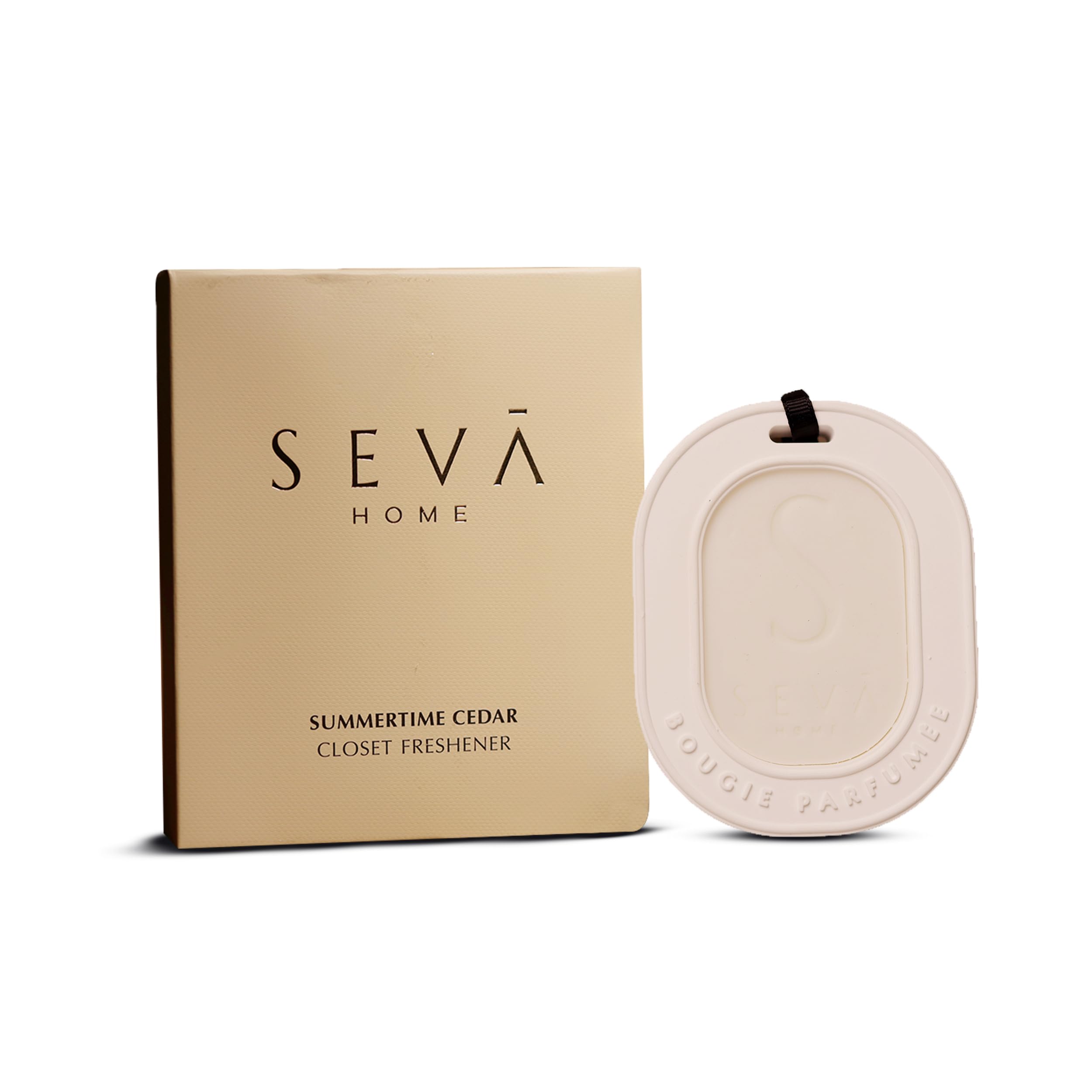 SEVA HOME Closet Freshener – Summertime Cedar | Wardrobe, Drawer & Cabinet Odor Eliminator | Long-Lasting Soy Wax Tablet | Non-Toxic & Spill-Free