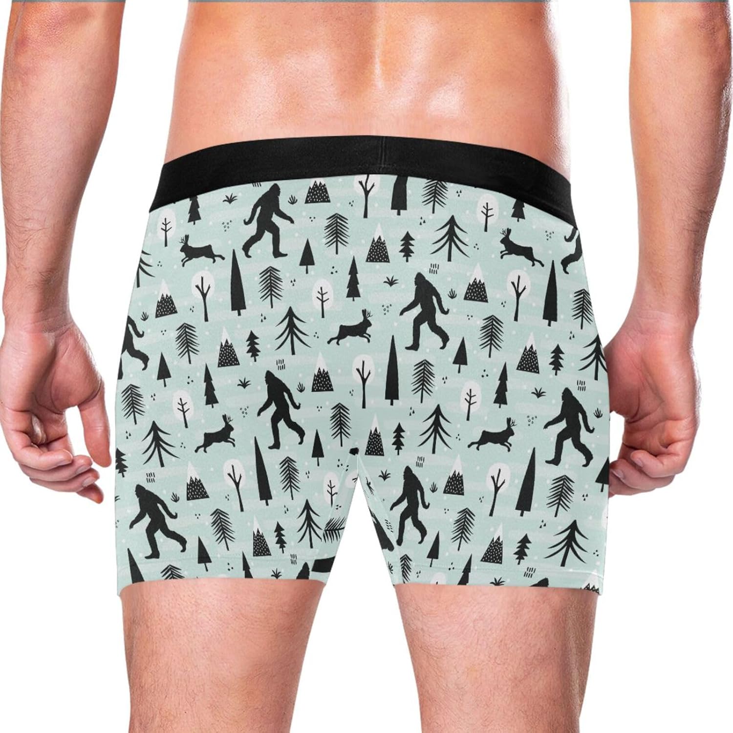 Men's Boxer Briefs Soft Comfort Stretch 4 Inch Inseam Underwear with Fly - Image 3