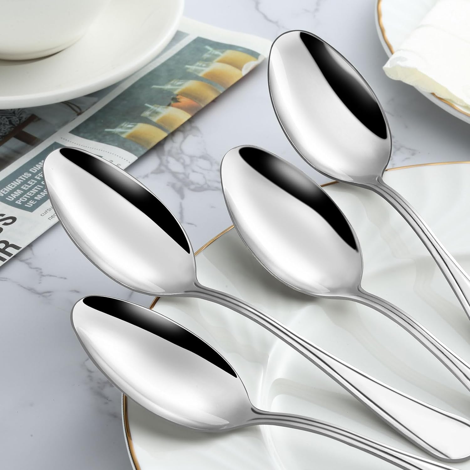 Set 24 Cucchiaini Da Caffè Onader In Acciaio Inox: Eleganti, Lavabili In Lavastoviglie E Anti-ruggine (14 Cm)