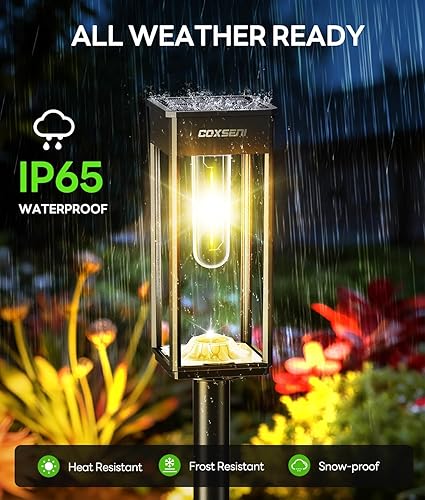 Miniatura 4 de Juego de 8 luces de camino solar para exteriores, impermeables IP65, luz LED de 3000K, encendido/apagado automático, para paisaje, camino, jardín,