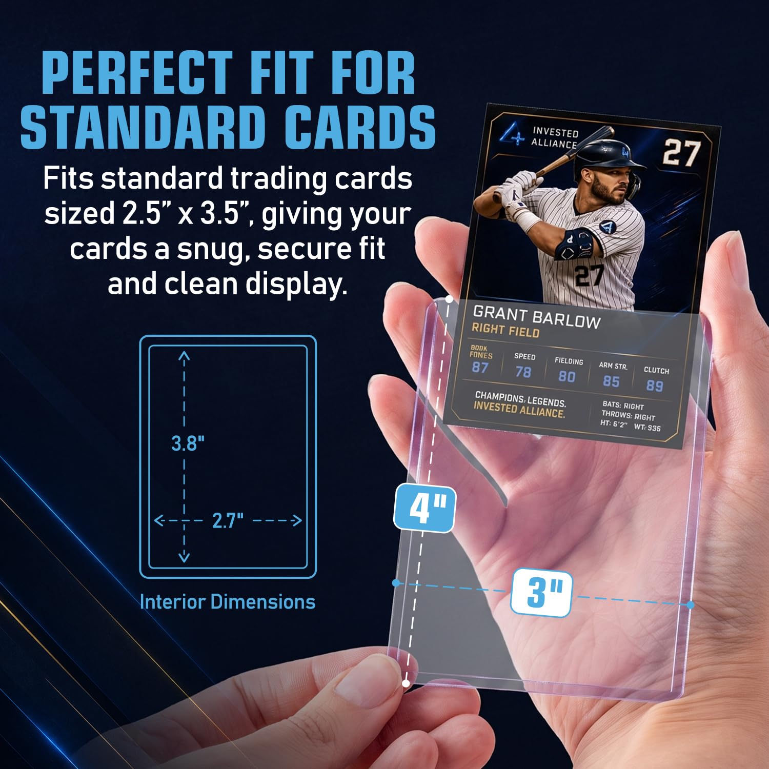 Premium Seamless 20PT - 360PT Thick Top Loader for Cards | Top Loader Card Holder, Baseball Card Sleeves Hard Plastic, Hard Trading Cards Sleeves, TCG Sports Sleeve Hards, Toploader Clear Plastic