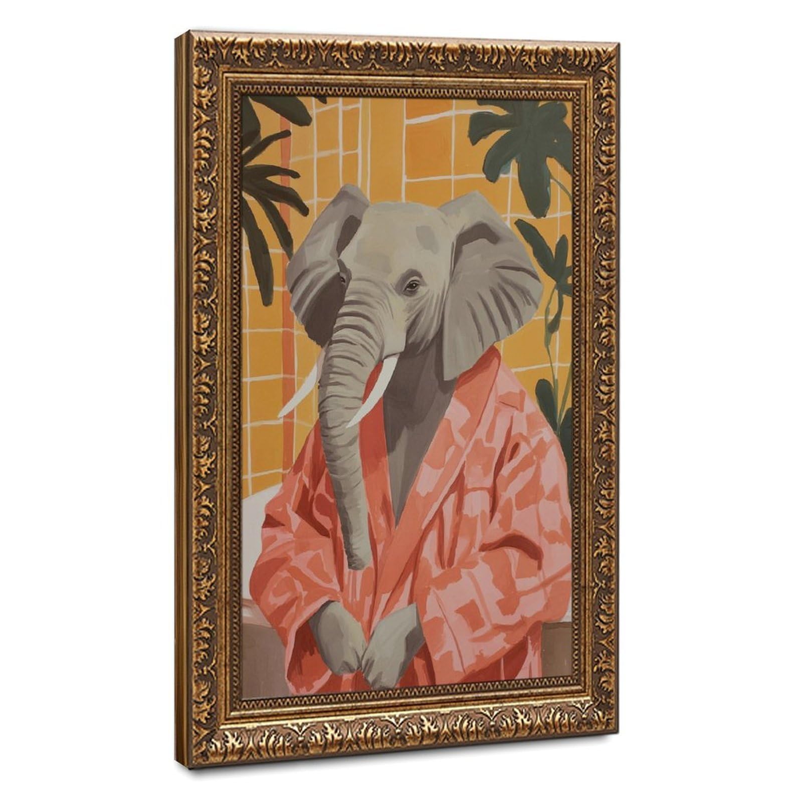 Bareronor Abstract Elephant Poster Canvas Poster Bedroom Decor Landscape Office Room Decor Gift 20" L X 30" W