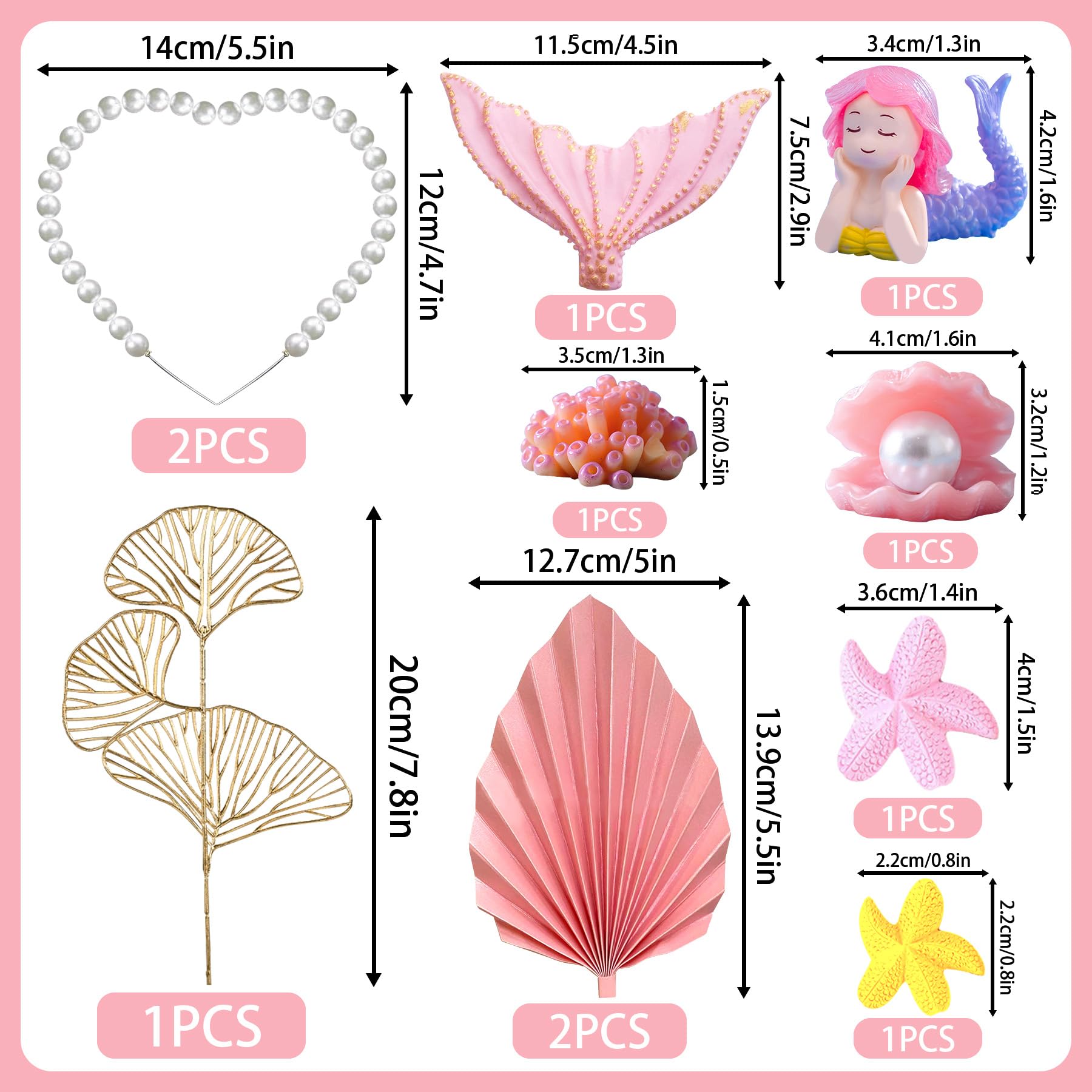 Snapklik.com : Mermaid Cake Topper Under The Sea Cake Decorations ...