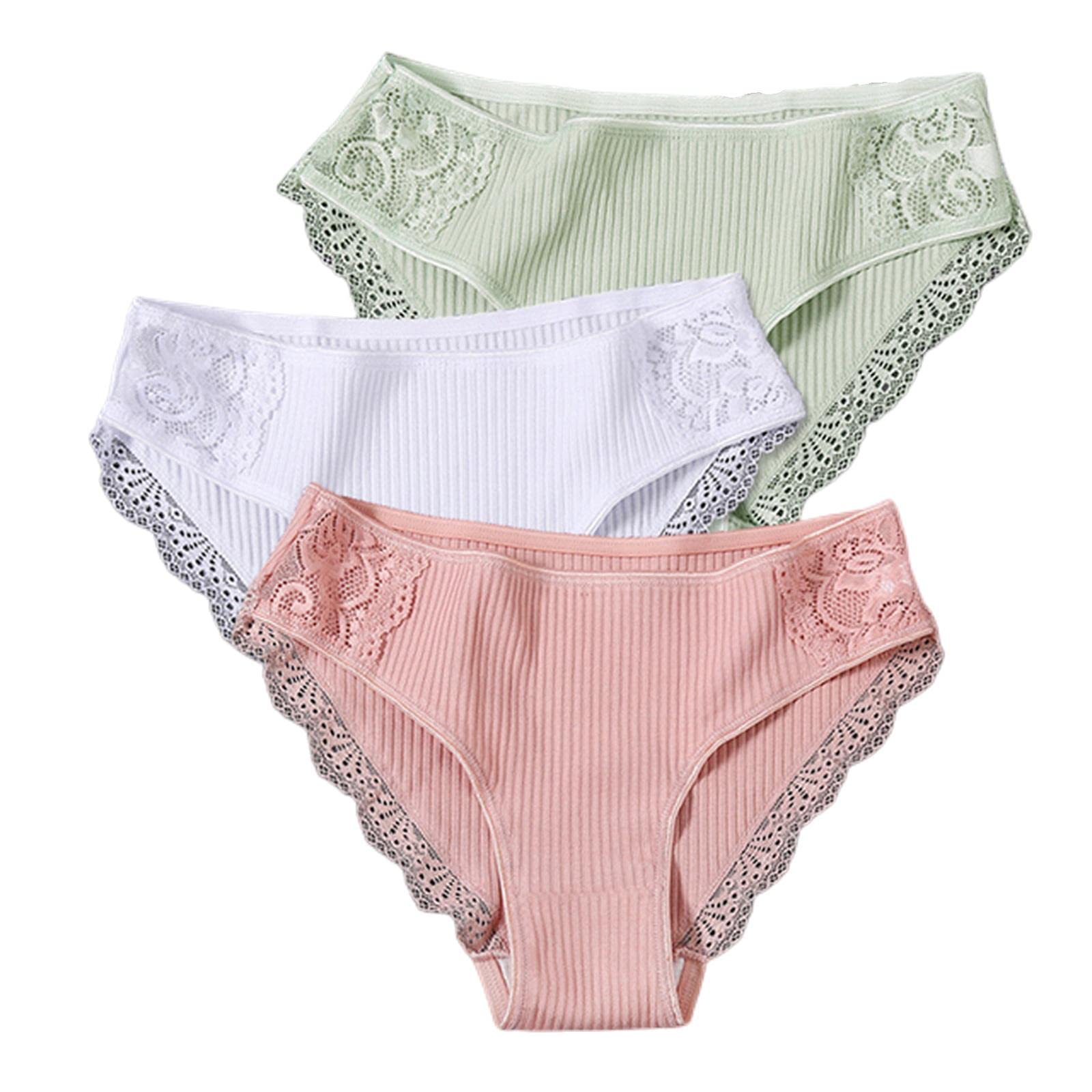 Ropa interior de 3 piezas/conjunto de bragas de algodón para mujer, ropa interior de tiro bajo, ropa interior de retazos, ropa interior suave para mujer, conjunto de lencería 10, XL, 3 piezas