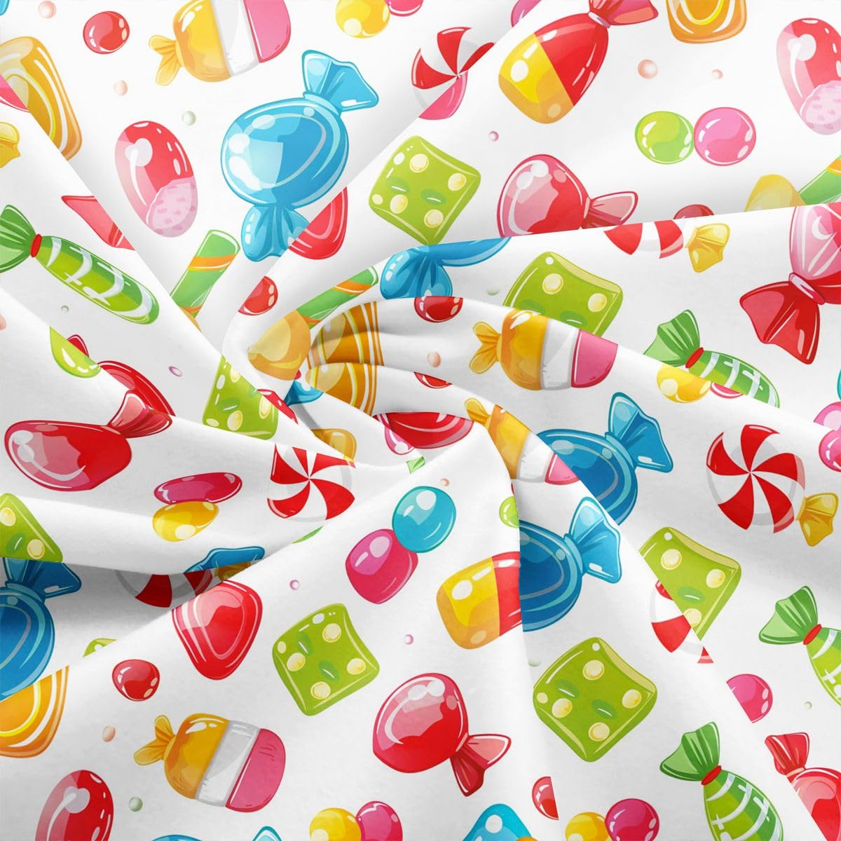 Amazon.com: Colorful Candies Fabric by The Yard,Cartoon Sweet