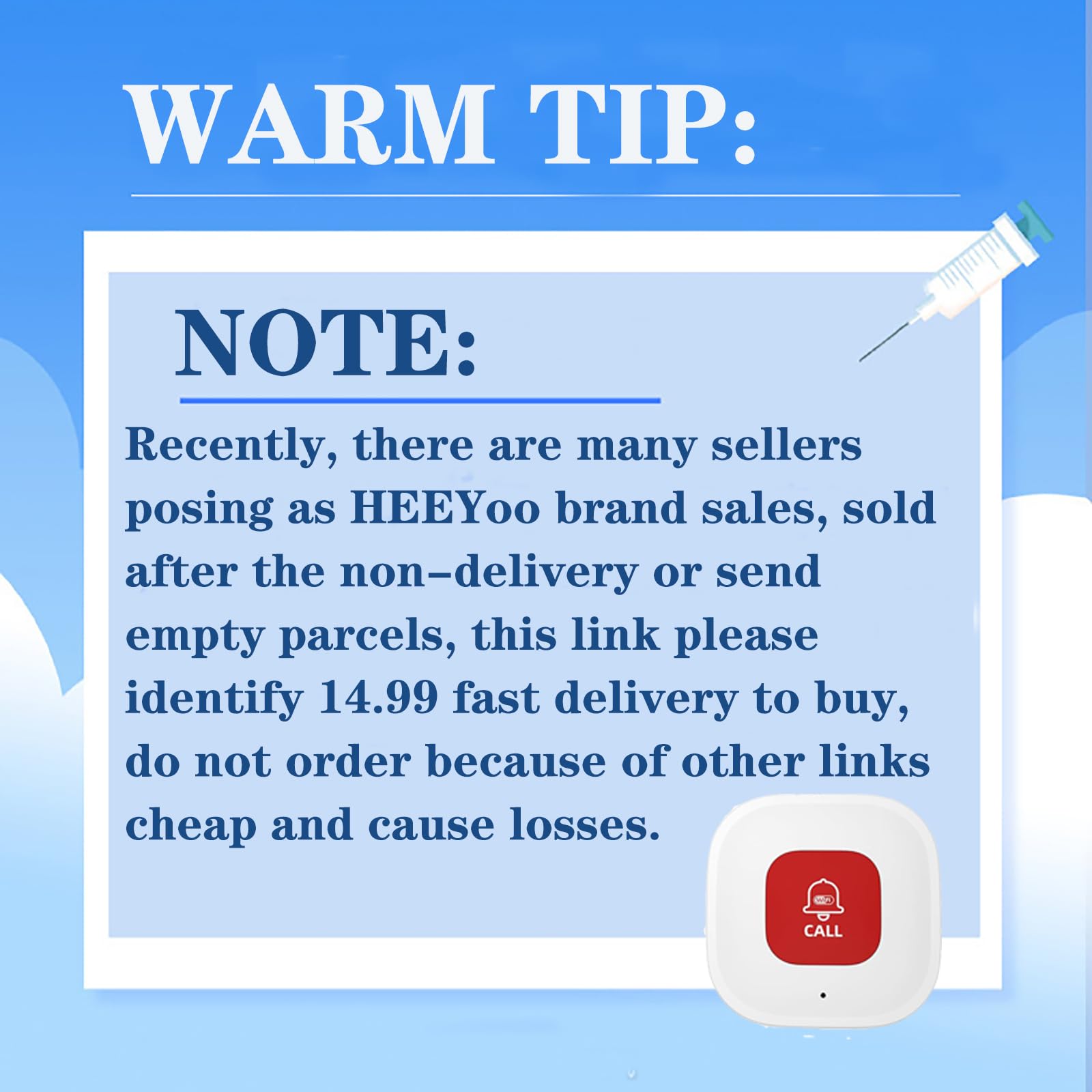 Personal Alarms for Elderly Tuya Wifi Smart Panic Button Linked To Phone only Supports 2.4GHz Wi-Fi - Image 2