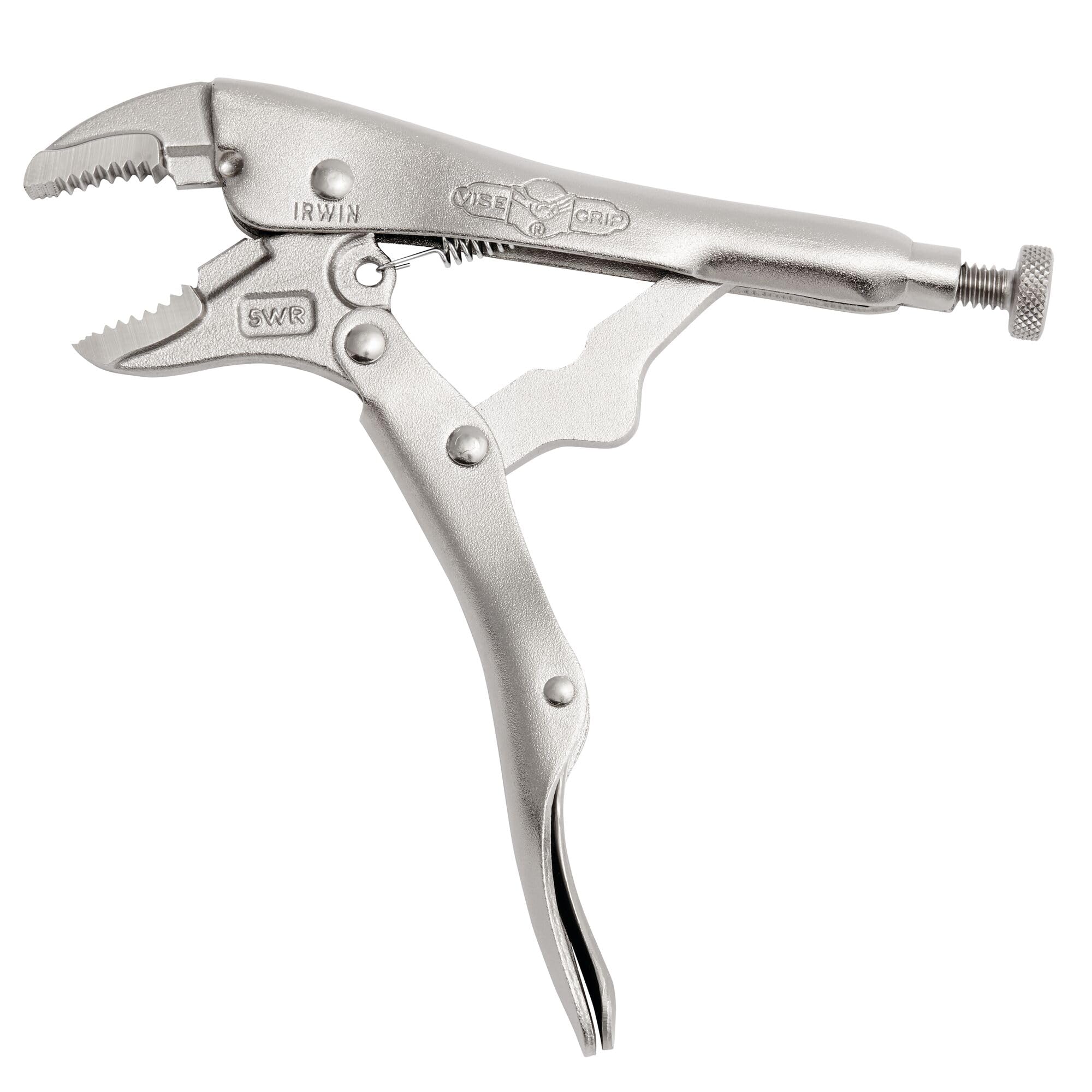 VISE-GRIP Locking Pliers with Wire Cutter, 5-Inch, Curved Jaw (902L3)