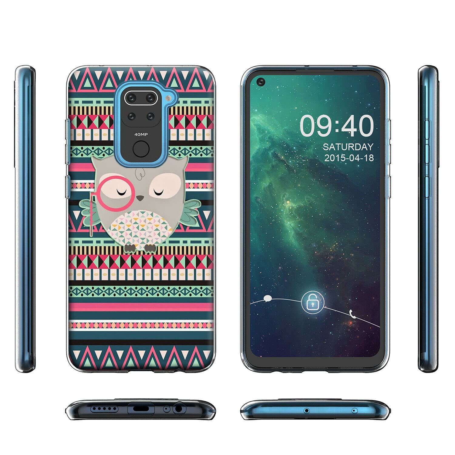 Mixroom U902 Coque Arrière En TPU Silicone Souple Pour Xiaomi Redmi Note 9 Fantaisie