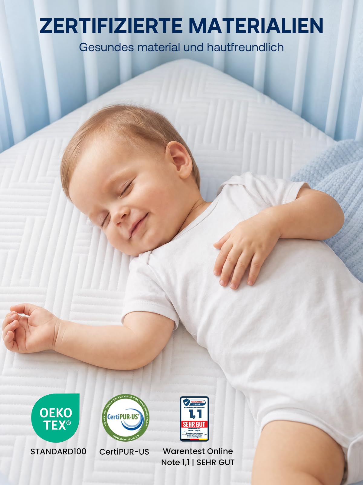 Gel Matratzen Topper 180x200cm, H2/H3 6cm Matratzentopper, Weicher Gelschaum Memory Mattress Topper Matratzenauflage für Schlafsofa Bett, Boxspringbett, Gästebett, Atmungsaktiv, Öko-TEX Zertifiziert