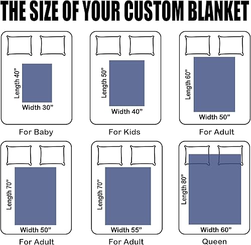 Miniatura 6 de Youltar Manta personalizada con fotostexto, manta personalizada con fotos para familiares y amigos, Navidad, Halloween, cumpleaños, boda, regalos