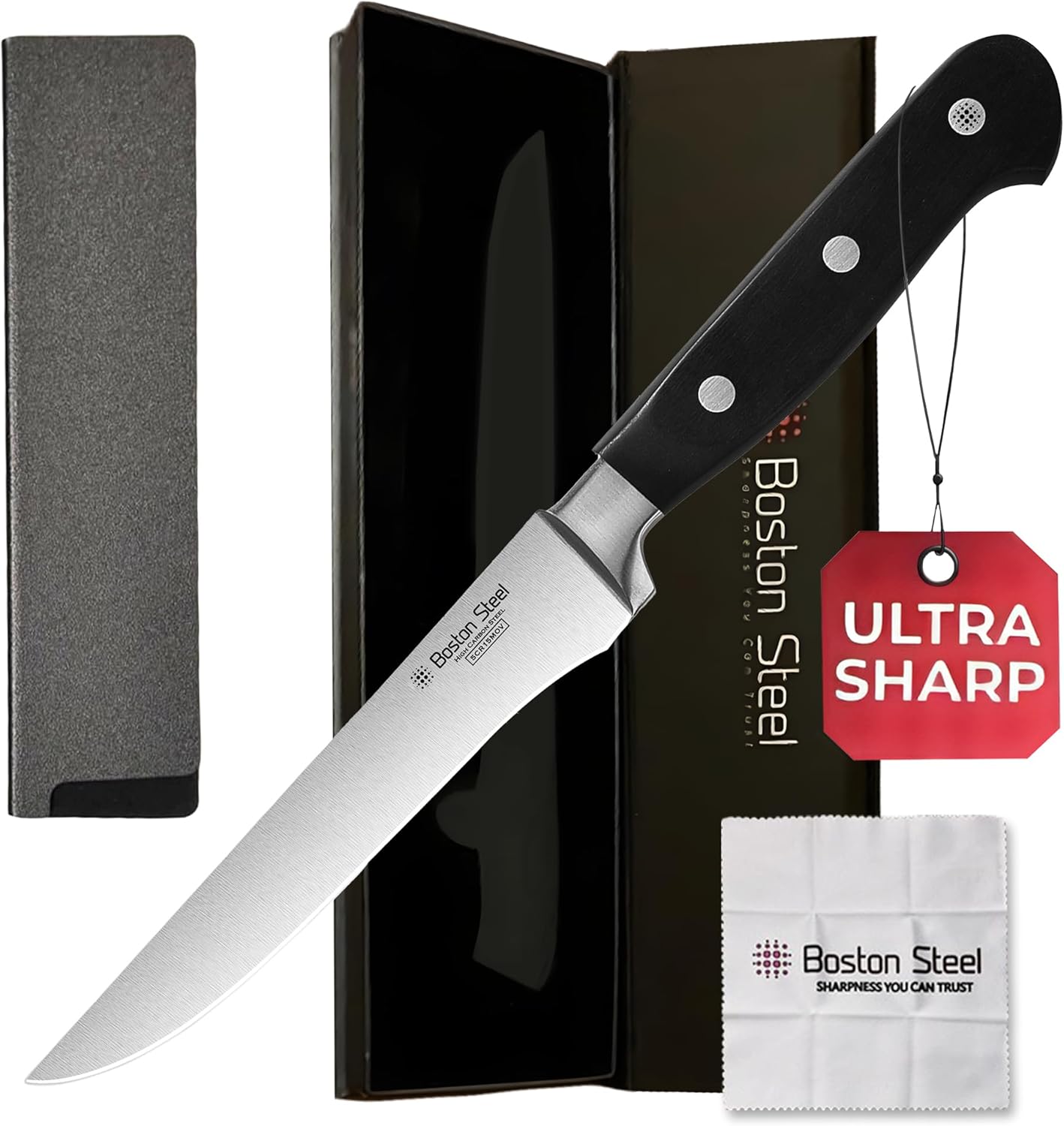 Boning Knife (6-Inch) – Ultra Sharp High Carbon Stainless Steel Kitchen Knife with Comfortable Grip, Ergonomic Handle, Gifts for Women and Men, Premium Cooking Knife with Gift Box Signature Series (Boning 6")