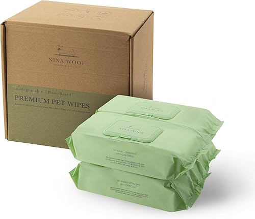 Miniatura 9 de Toallitas prémium para perros, toallitas de limpieza a base de plantas sin alcohol para perros y gatos, aptas para mascotas, ecológicas,