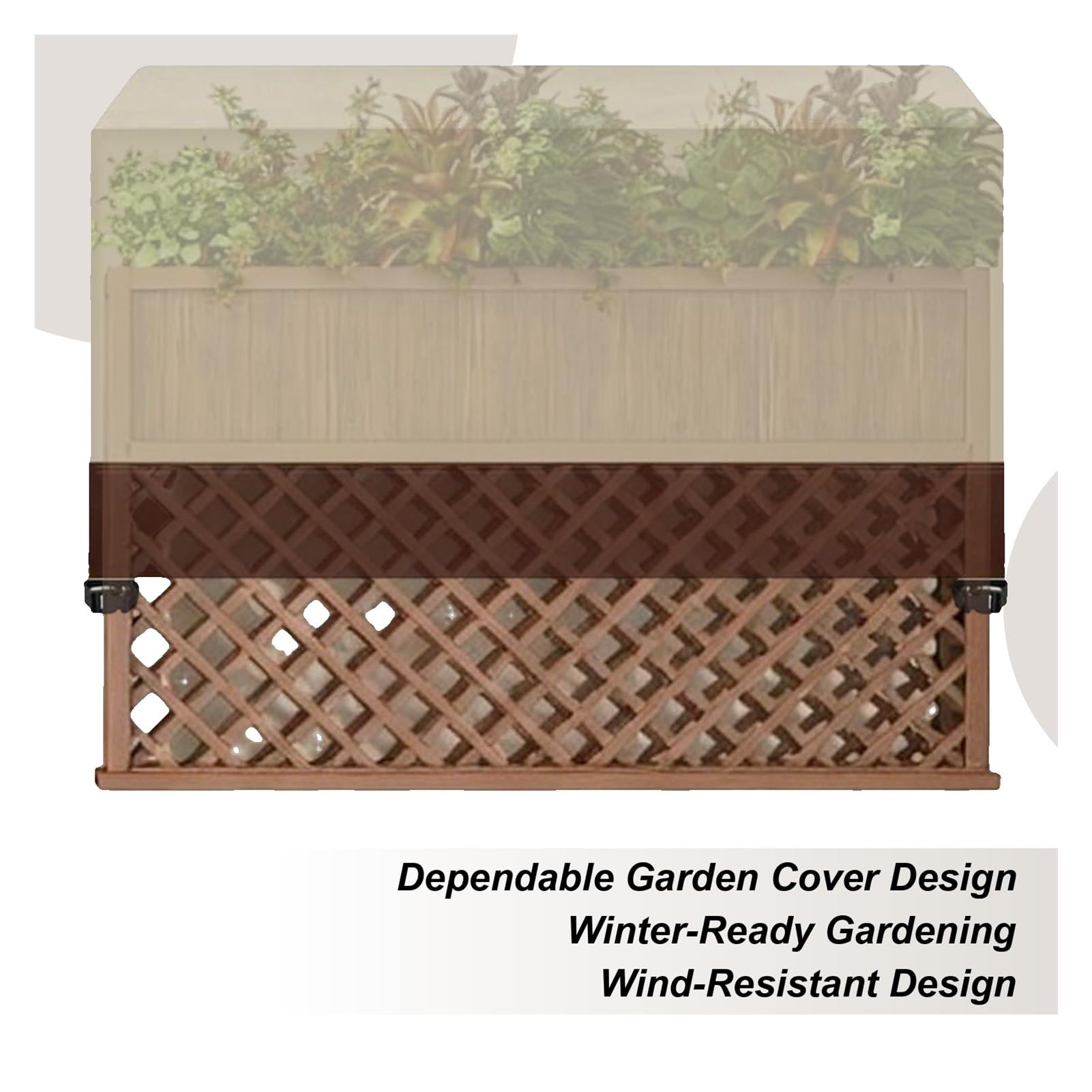 Housse de jardin imperméable avec cordon de serrage pour jardinière de tomate, fleurs de fraise, myrtille (noir)