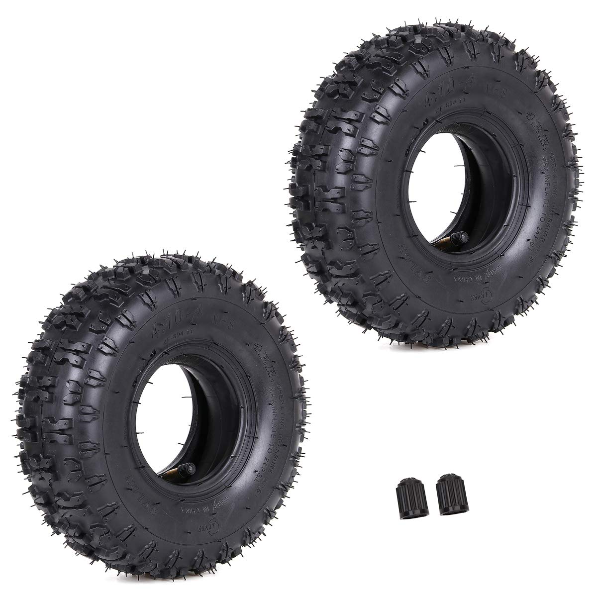 Buy Set of 2 4.104 4104 Tire + Inner Tube with TR87 Bent Angled Valve