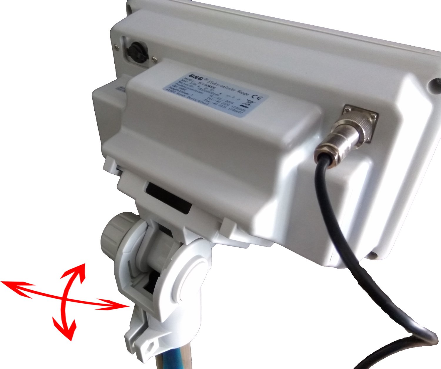 G&G TC-KSB Wasserdichte Plattformwaage, 150kg/0,05kg, 40 * 50 cm Edelstahlplattform, Akku + Netzteil, Industriewaage, Fischwaage, Plattformwaage, Fleischwaage, Paketwaage