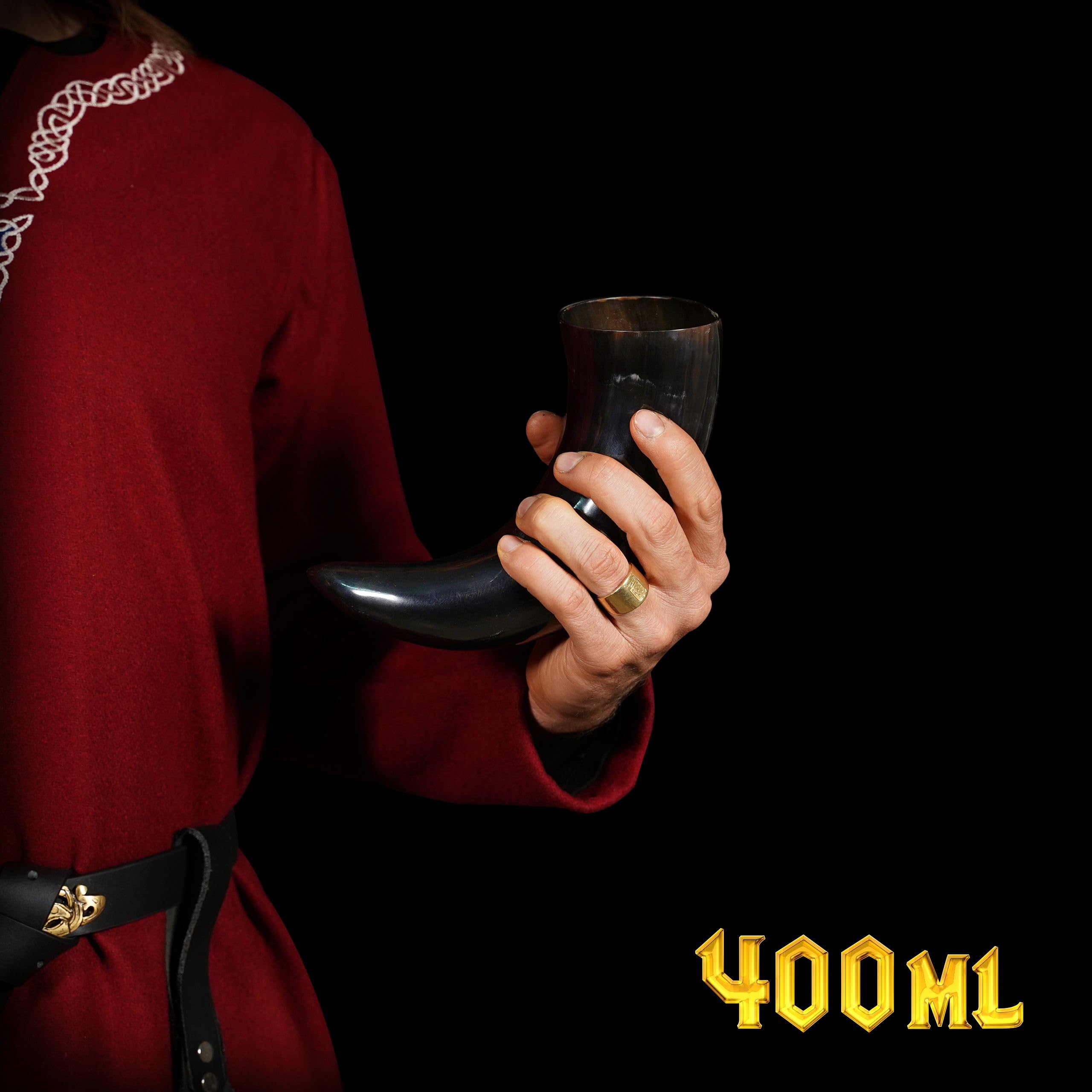 Mythrojan - Corno Medievale Nero, Birra Vichinga, 400 ml