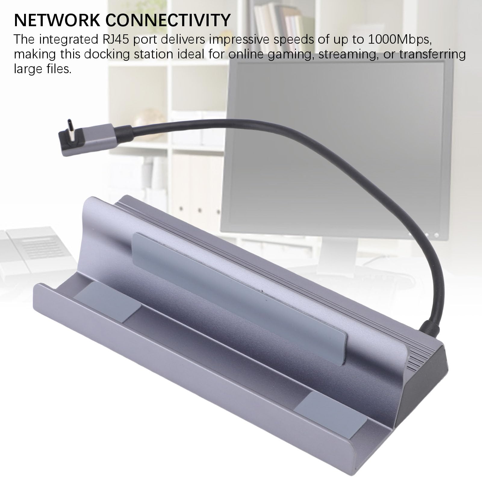 Lazmin112 Hub Usb C 6 In 1, Docking Station Usb C, Uscita 4K 120 Hz, Rj45 1000 Mbps, Ricarica Rapida 100 W, Usb 3.0, Interfaccia Hdmi, Tipo C, Plug And Play, Guscio Lega Alluminio