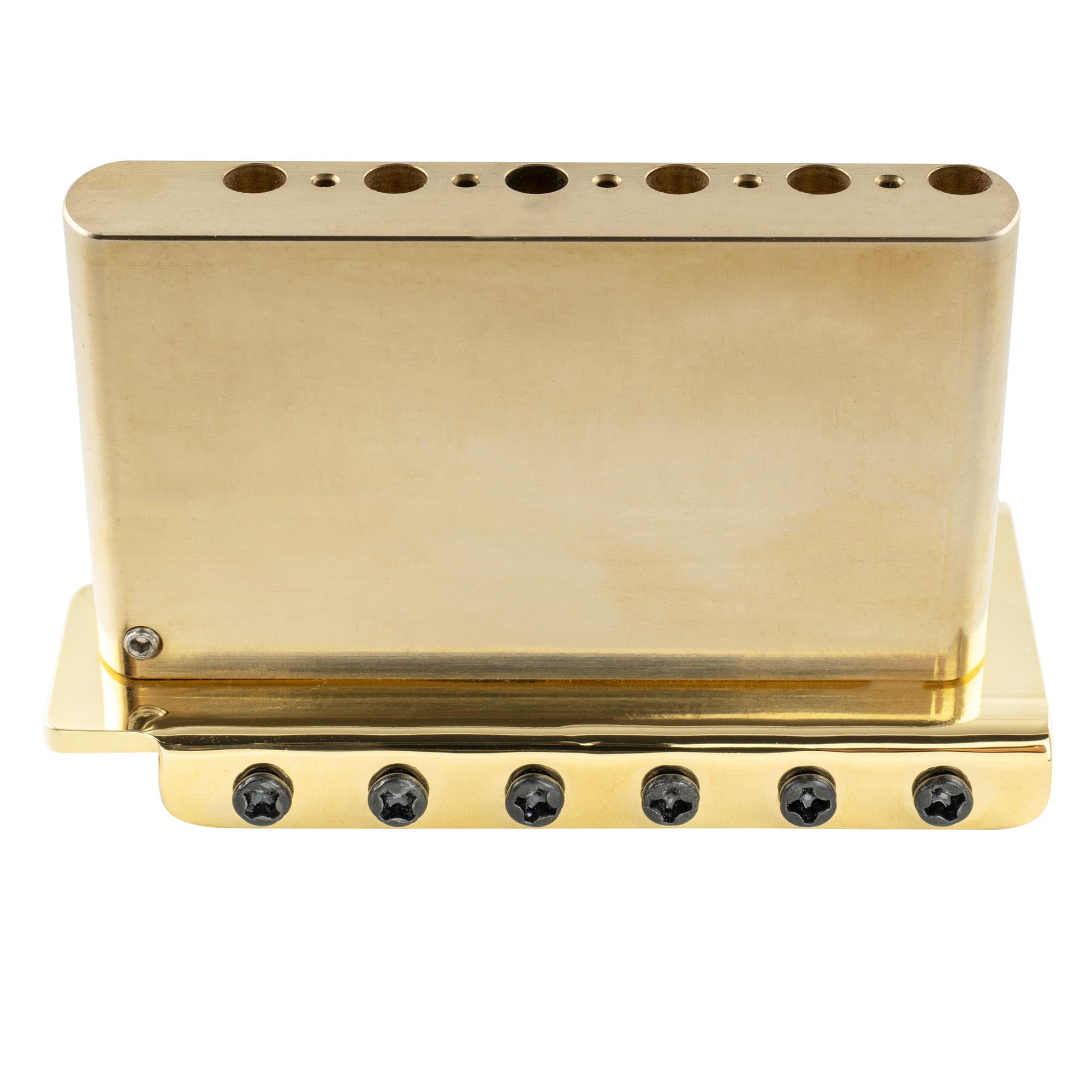Musiclily Ultra 56mm ST American Mostek Tremolo 6 śrub Nowoczesne Mosiężne Siodełka 42mm Mosiężny Blok do Gitary Elektrycznej typu Strat, Złoty