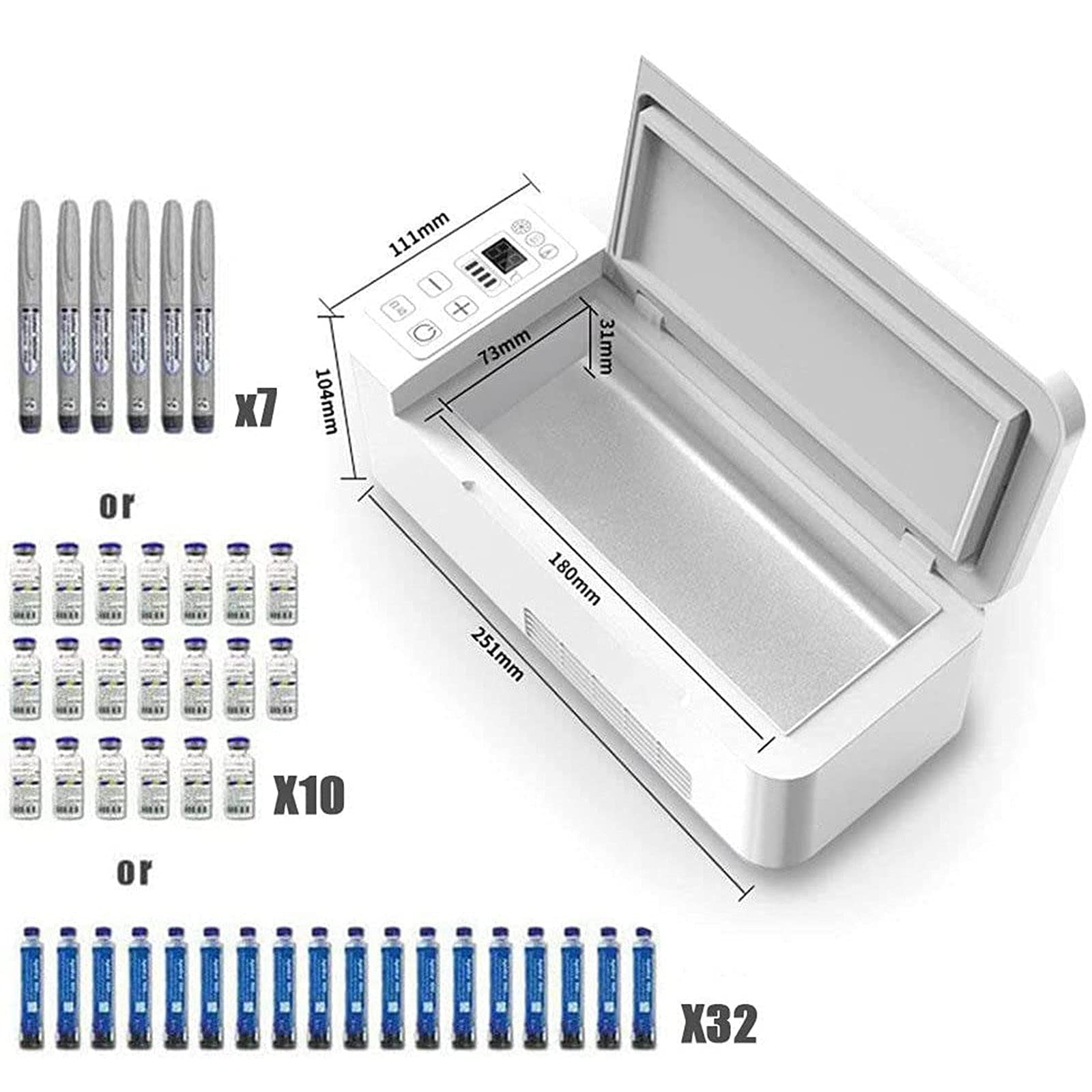 Borsa da Viaggio per insulina, Borsa frigo per insulina, Custodia da Viaggio per insulina con Display a LED, Comoda Borsa frigo per diabetici isolata per Penna per insulina, per fr