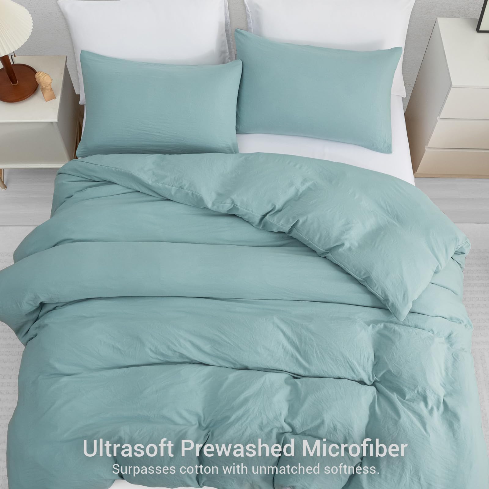 Pamposh Double Duvet Set, Pre-Washed Microfibre Bedding Set for Added Softness & Comfort - Image 5