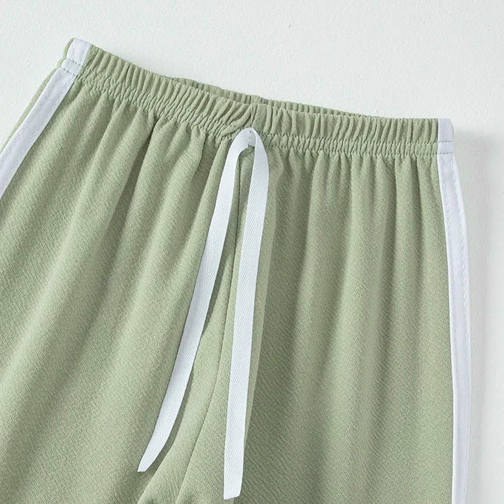 GLDFW 1/4 pezzi pantaloni estivi per bambini in tinta unita versatili casual per ragazzi e ragazze comodi pantaloni sportivi con protezione solare