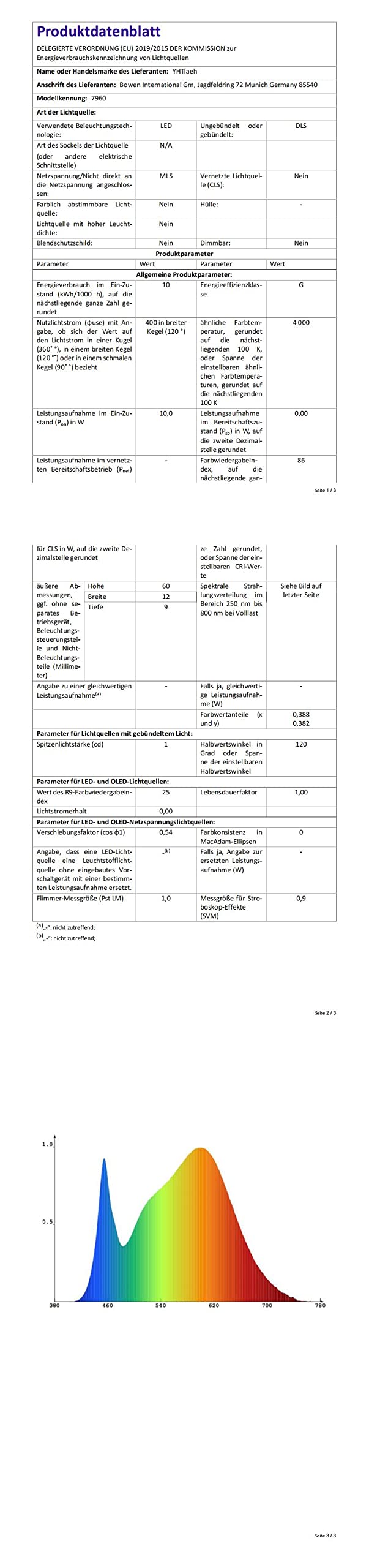 Luz de espejo LED 8 W 640 lúmenes, lámpara de espejo de baño negro blanco neutro 4000 K, luz de baño IP44 impermeable sin parpadeo 230 V para, longitud del producto: 40 cm