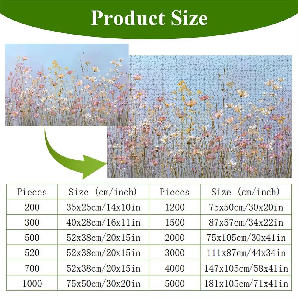 4000 Pezzi Puzzle Adulti - Flower & Rosa - Fabbricazione in Legno Robusto (Forma Classica) - Decorazione Murale con Poster - Prodotto Riservato ad Adulti e 14 Anni in Su (147x105cm) P3#415