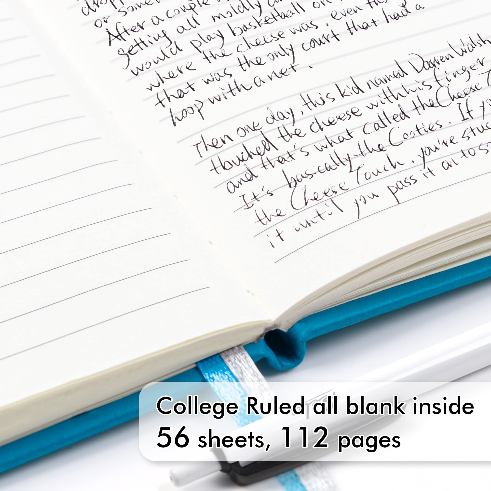 feela 3 Pack A6 Pocket Notebooks, Hardback Lined Small Notebooks with Dividers and Black Pens - Image 3