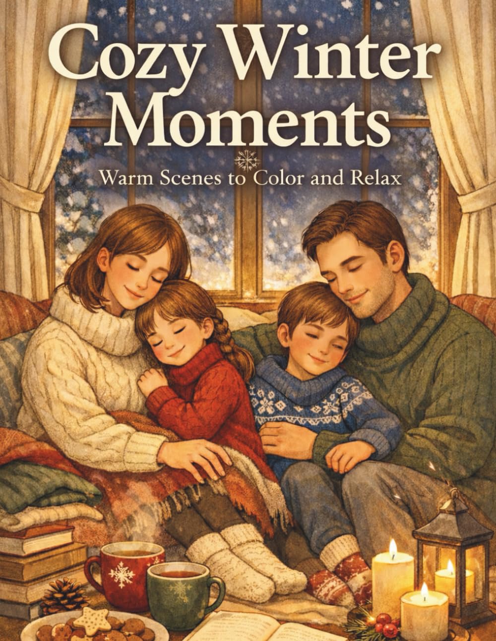 Cozy Winter Moments Coloring Book: Warm and Relaxing Winter Scenes for Kids, Teens, and Adults