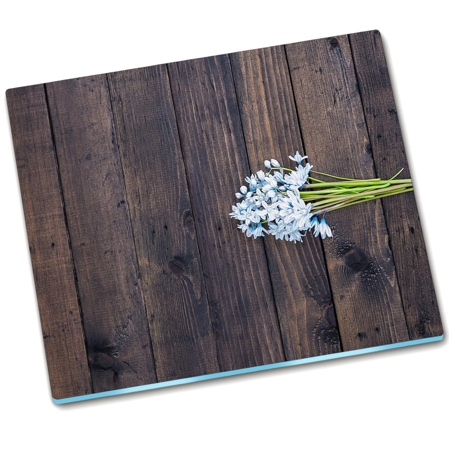 Plaque de protection en verre trempé 60x52 cm Décormat, élégance fleurs de printemps
