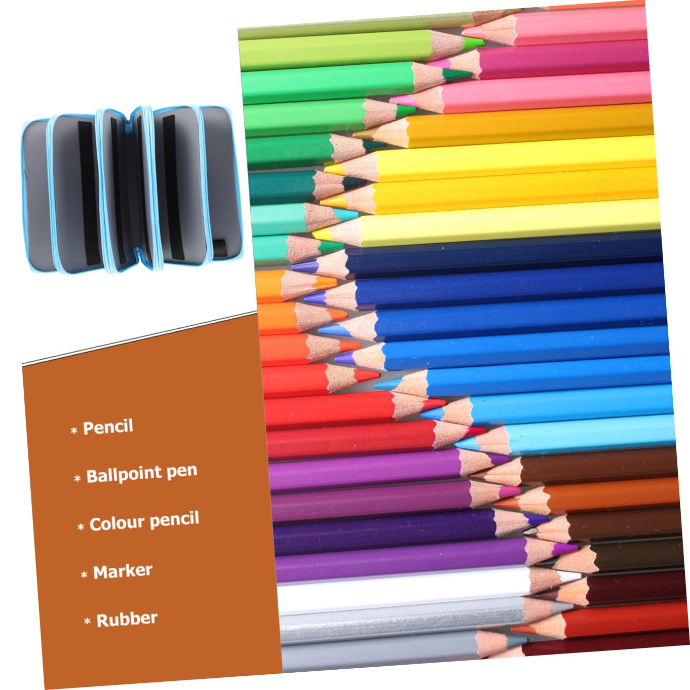 Estuche para Lápices de Dibujo Multicapa Asa Azul 360 Ranuras