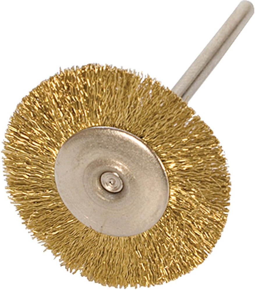 Miniature Brushes on Mandrels, Crimped Brass Wire, 1 Inch, 12 Pack | BRS-470.00