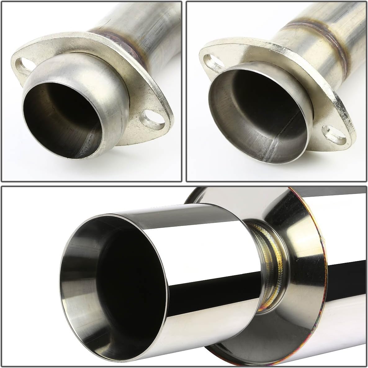 DNA MOTORING CBE-HT02V6-NRT Cat Back Exhaust System [Compatible with 03-06 Tiburon V6]