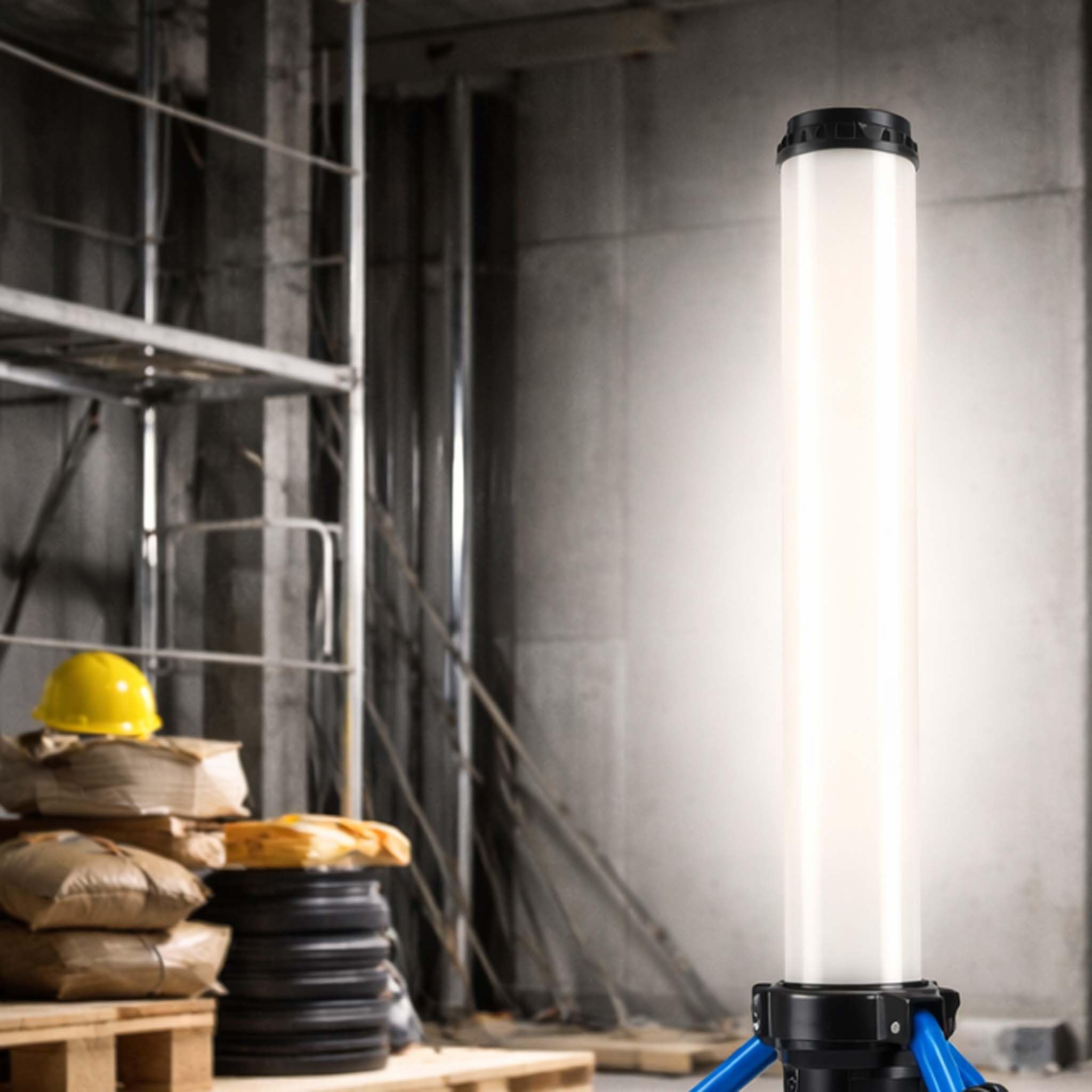 XPOtool Lampada LED da lavoro con treppiede 150W Luce a 360° 15.000 lumen Faro da cantiere