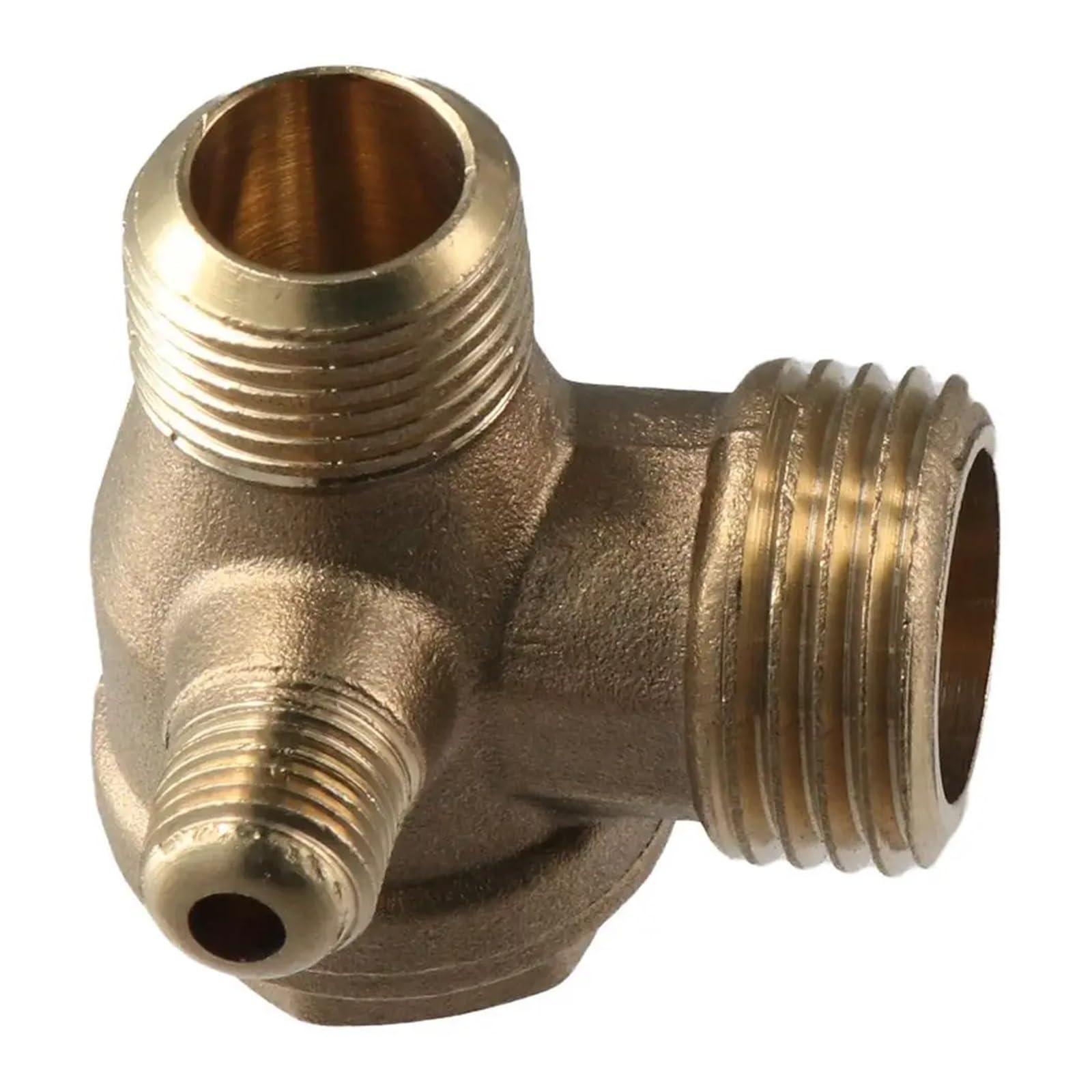 3-Port Brass Male Threaded Air Compressor Check Valve Central Pneumatic
