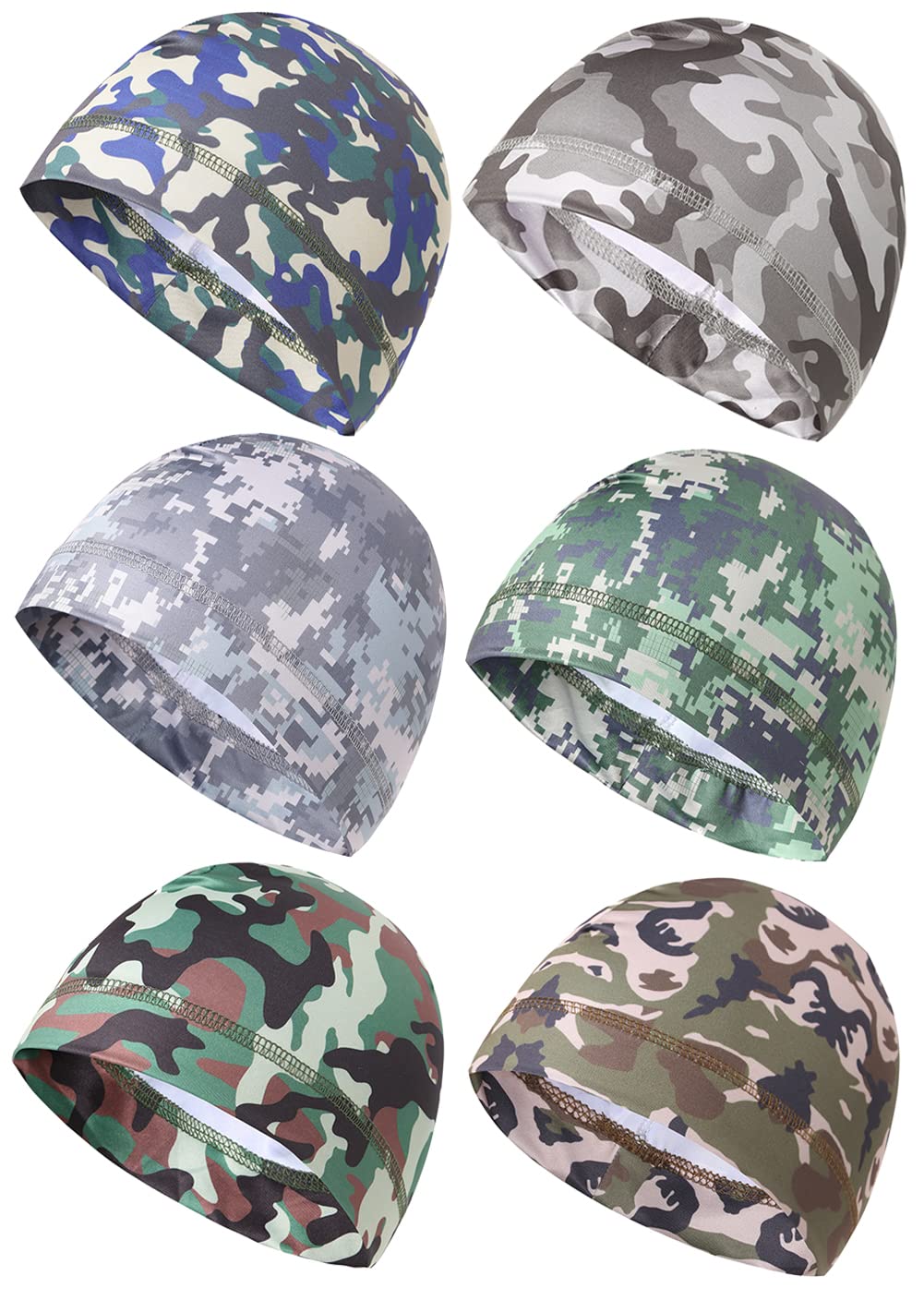 Skull Caps Beanie Hats Under Helmet Liner Cycling Cooling Running Sweat Wicking Skullcap Cap Fits Motorcycle Helmets for Men