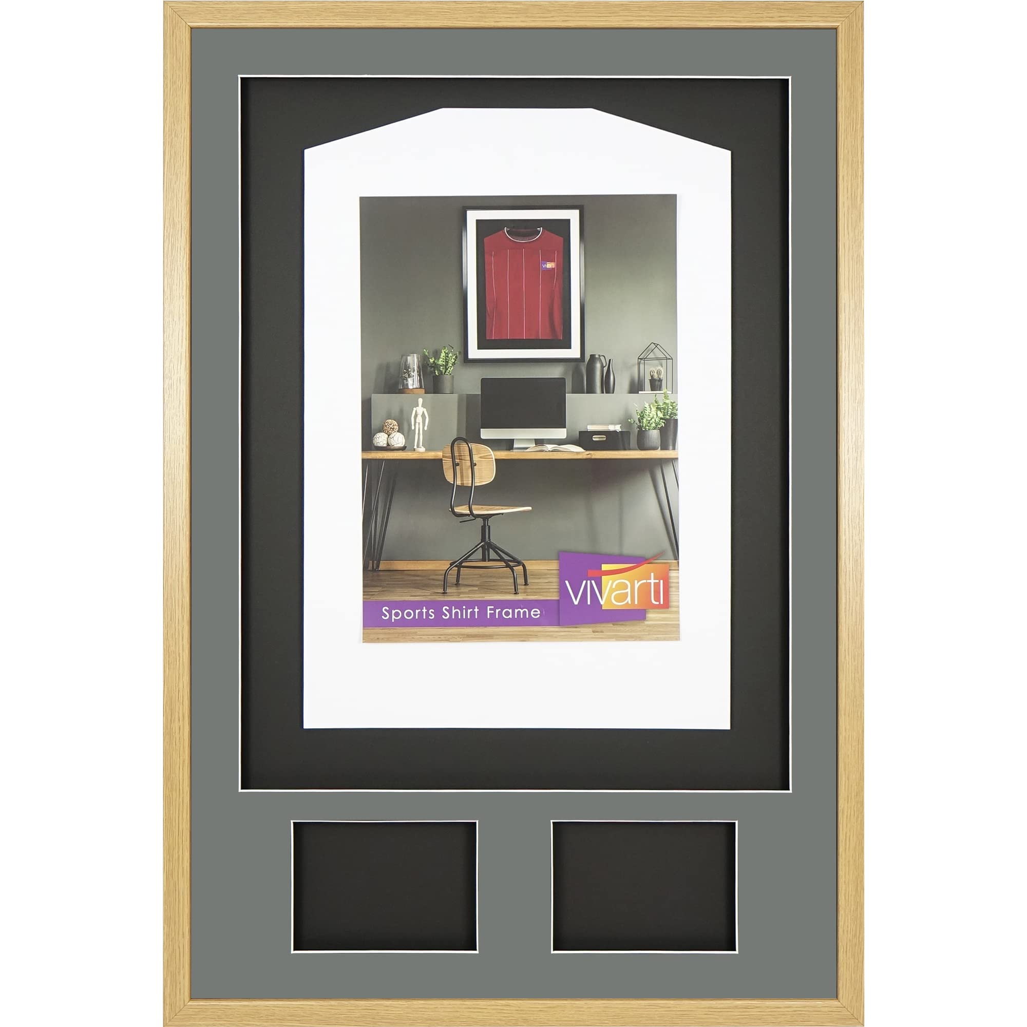 Vivarti Diy Sports Shirt Display 3d Double Aperture Gloss Black Frame
